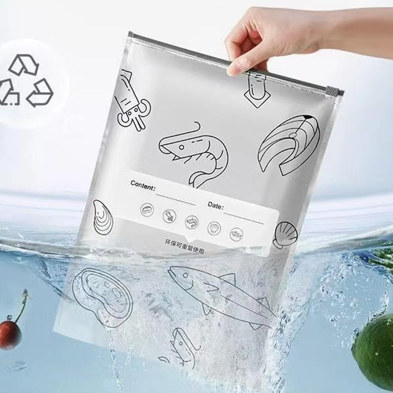 Torebki Do Przechowywania Żywności Z Zamkiem Błyskawicznym - Torebki Z Zamknięciem Zip Do Przechowywania Żywności | 30 Sztuk Bez Aluminium Do Zamrażarki Lodówki Organizera