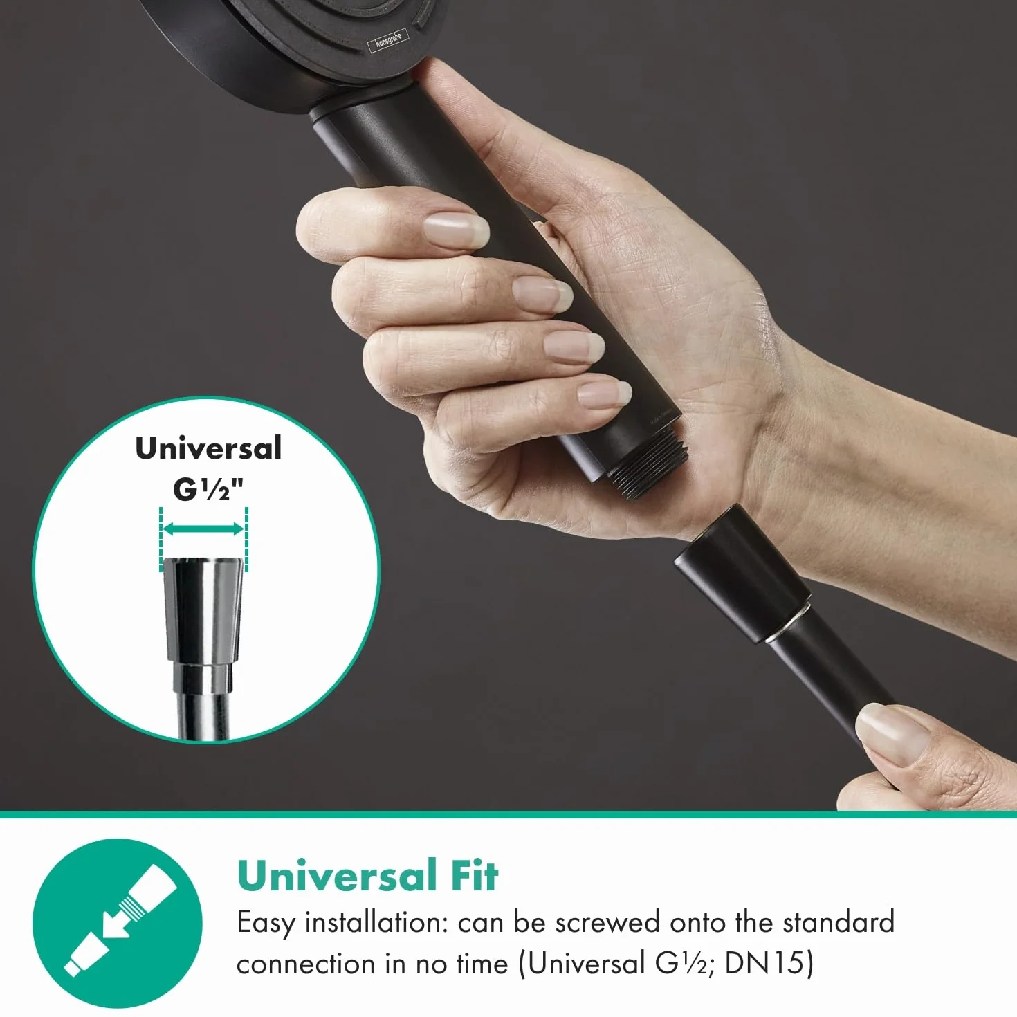 Hansgrohe Isiflex Wąż, Czarny, 1,60 m