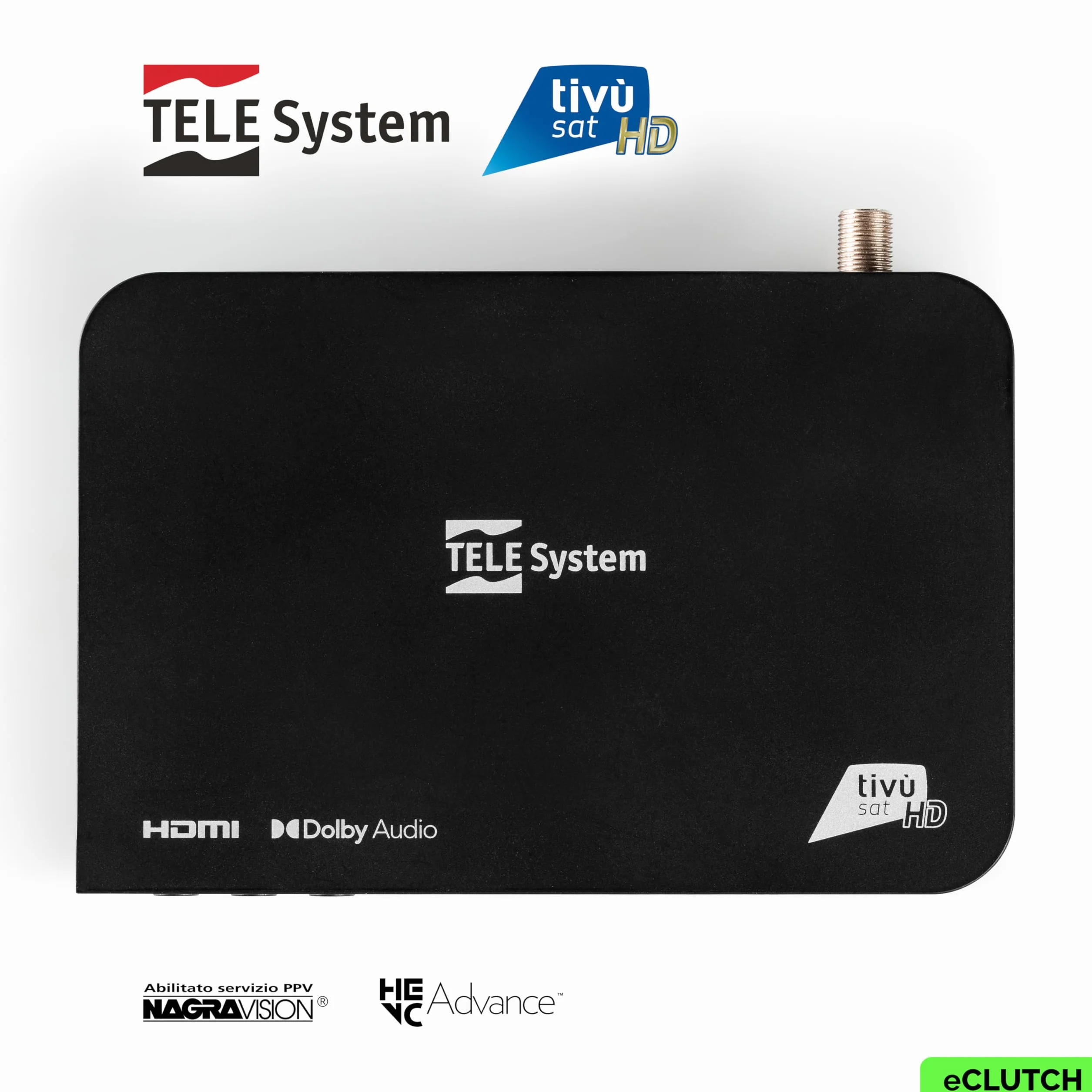 TELE System Dekoder satelitarny TS9019HEVC Tivùsat Classic Smartcard DAZN