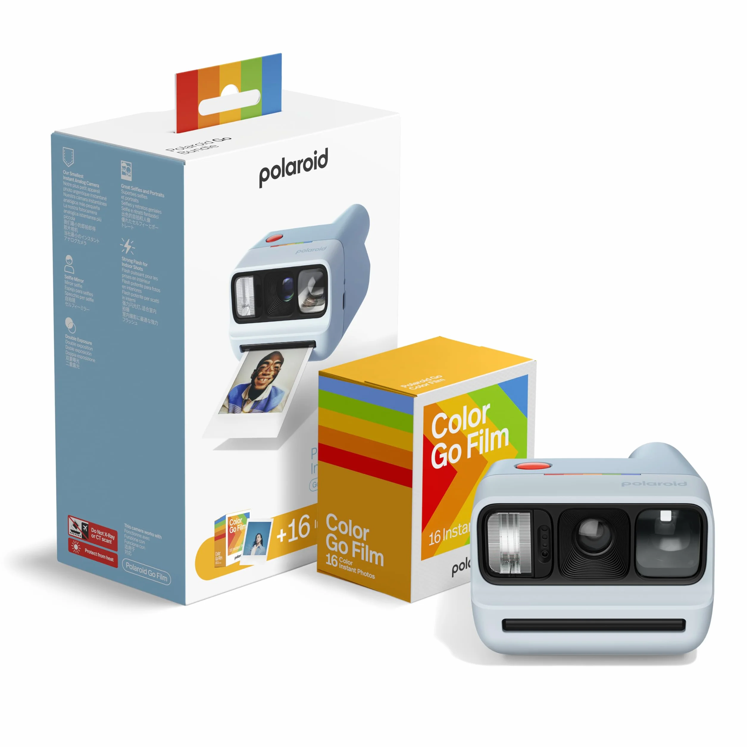 Polaroid Go Gen 3 Instant Camera Light Blue + Go Color Film (16 Photos)