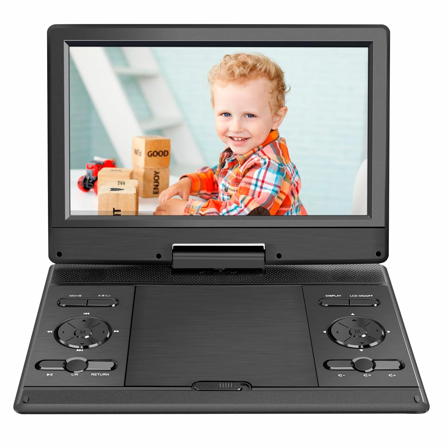 YOOHOO przenośny odtwarzacz DVD 14.9 cala 12.1 cala wyświetlacz HD akumulator USB SD AV