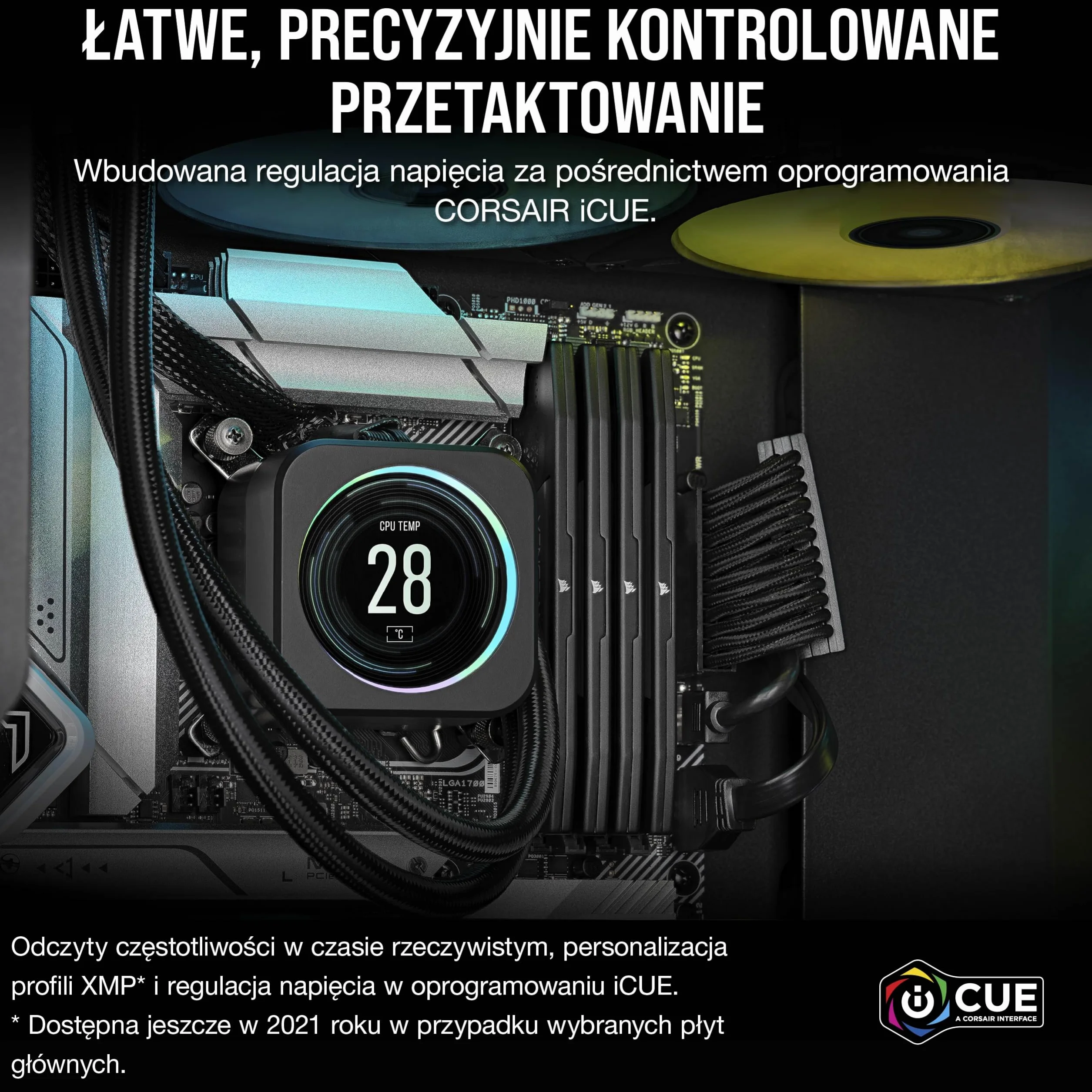CORSAIR VENGEANCE DDR5 192GB (4×48GB) 5200MHz C38 pamięć RAM PC Intel XMP 3.0 aluminiowy radiator czarna