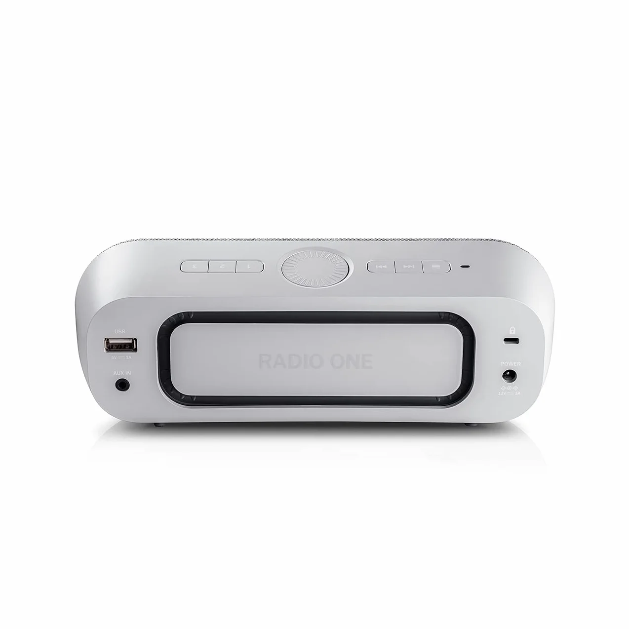 Budzik Teufel Radio ONE HiFi - głośnik Bluetooth z radiem DAB+/FM, funkcjami budzenia, wyłącznikiem czasowym - białe