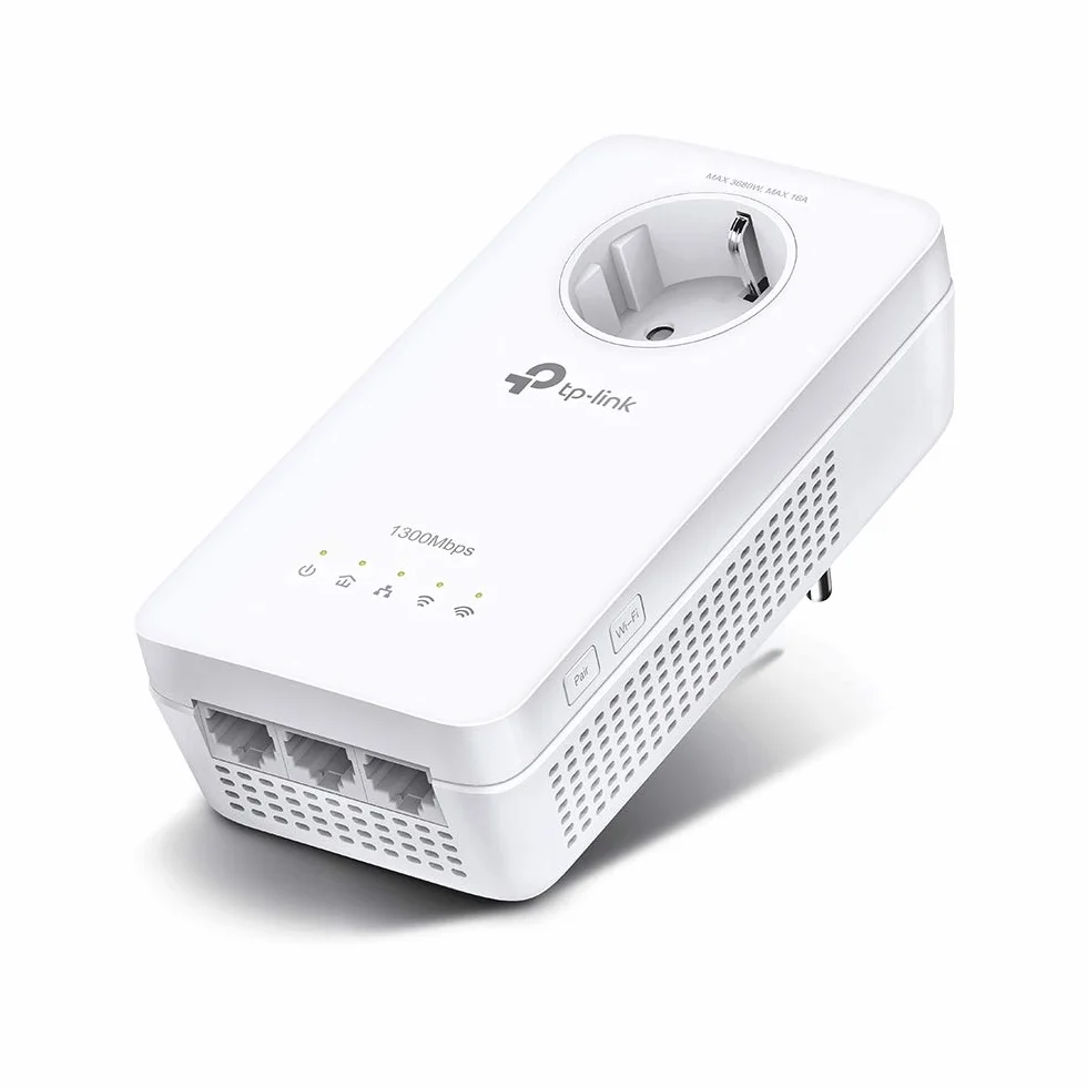 TP-Link TL-WPA8631P | Adapter Powerline AV1300 z WiFi AC1200 | 3 porty Gigabit | Przepustowość | OneMesh