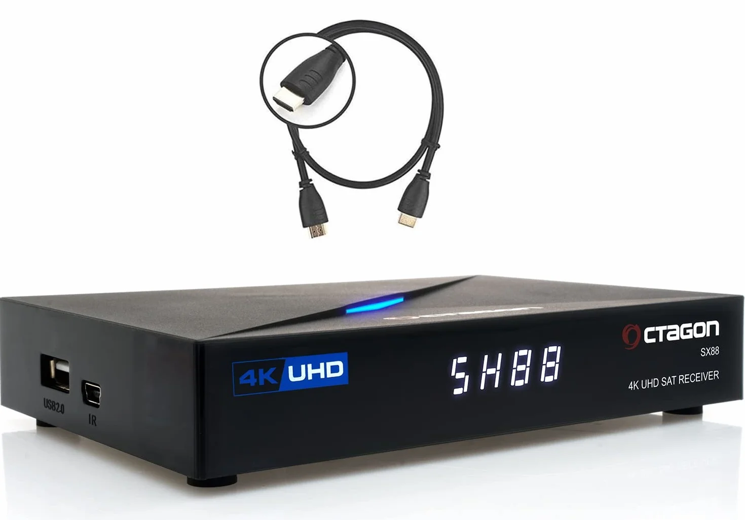 Octagon SX88 4K Linux odbiornik satelitarny z PVR, Smart TV Box, Unicable, HDR HLG