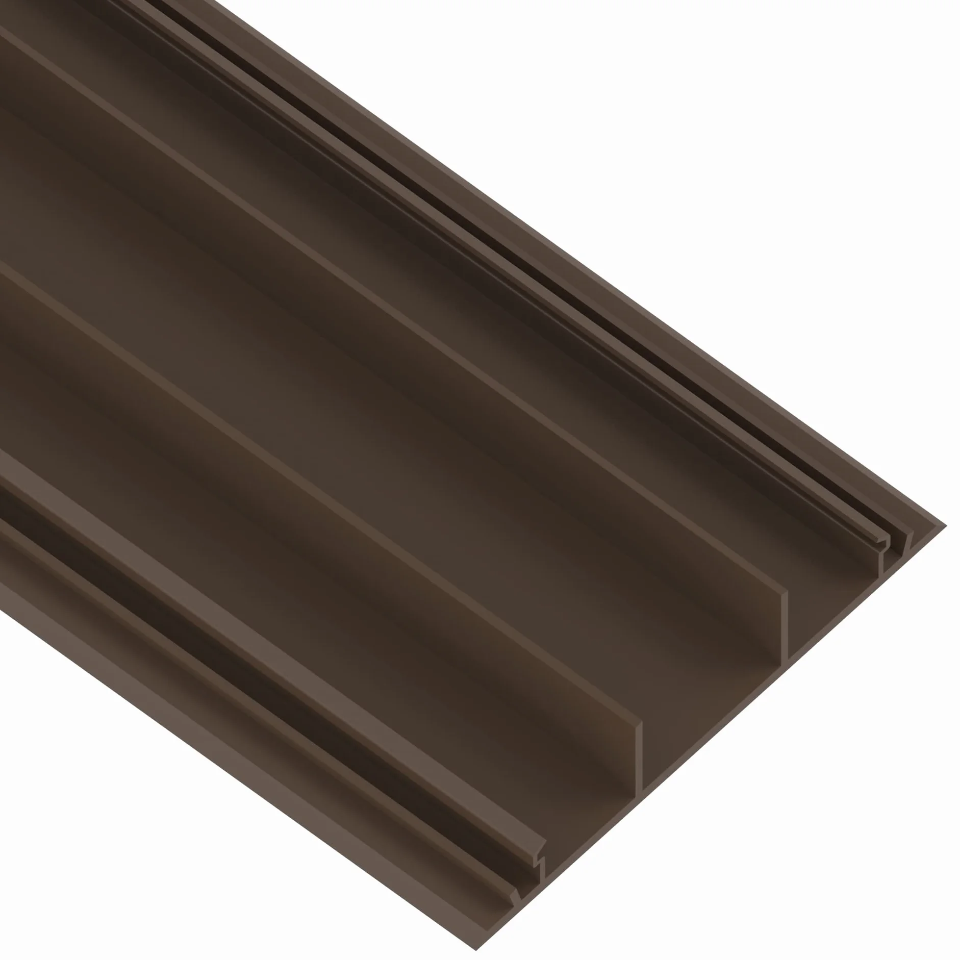 Habengut CC10081 prowadnica kabla podłogowego z PCW, brązowa, półokrągły mostek kablowy na maks. 3 kable/szerokość 7,5 cm, długość 1 m