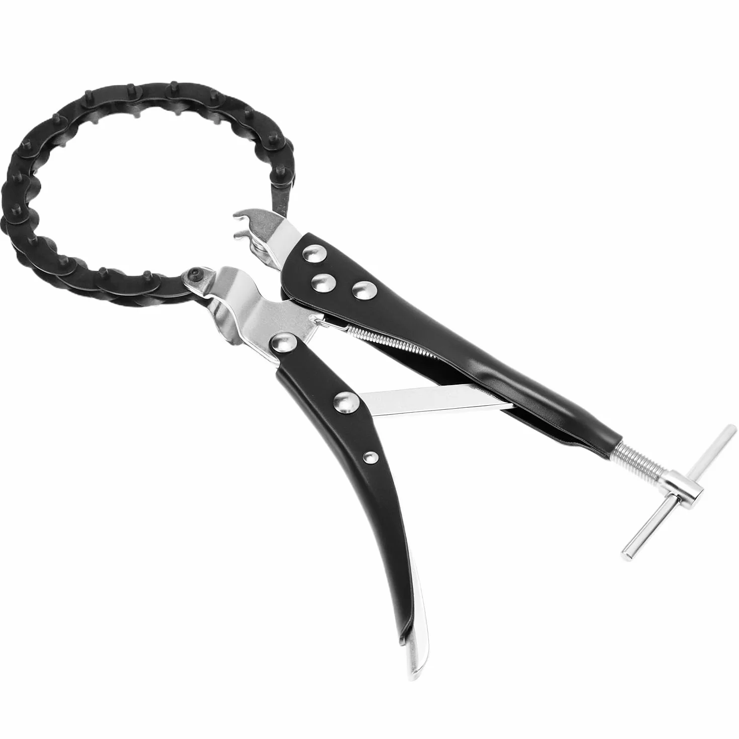 QWORK® Obcinak do łańcucha wydechowego, obcinak do łańcucha, do cięcia rur wydechowych i wydechowych, do miedzi, PVC, aluminium