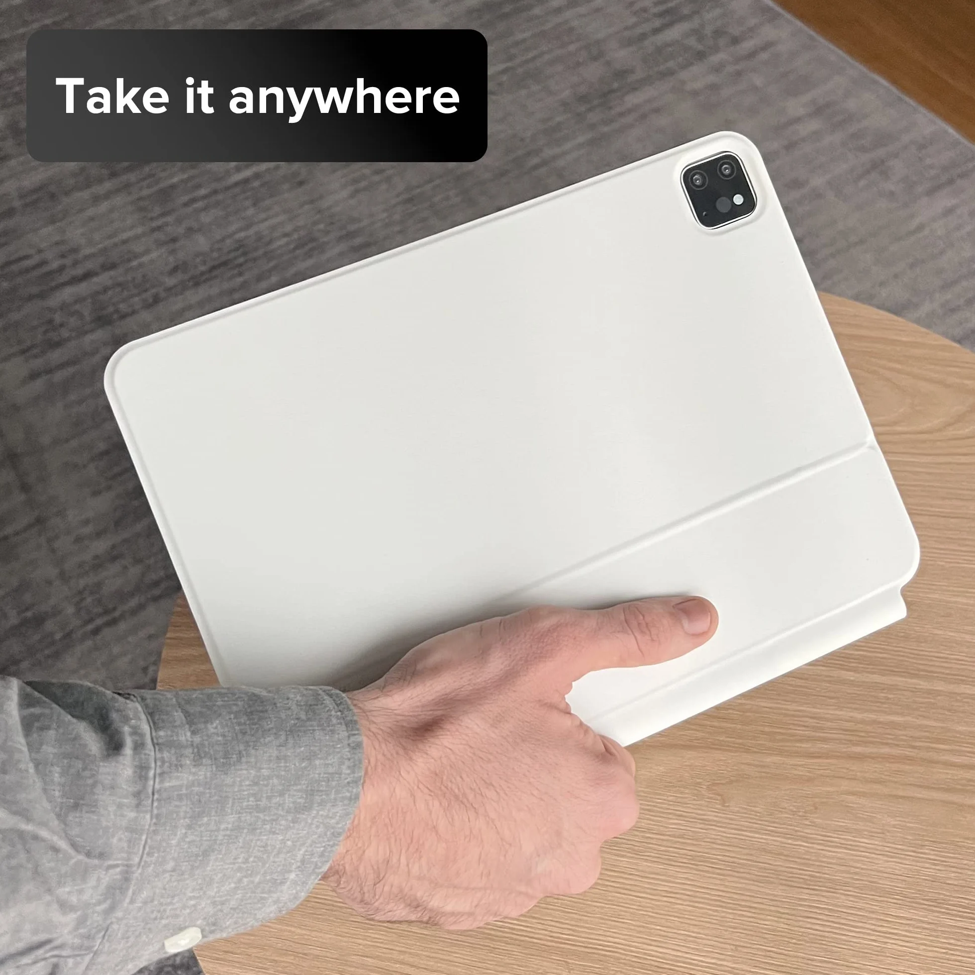 Etui z klawiaturą Magic Keyboard do iPad Air 11 cali M2 2024 M3 2025 zintegrowany gładzik biały