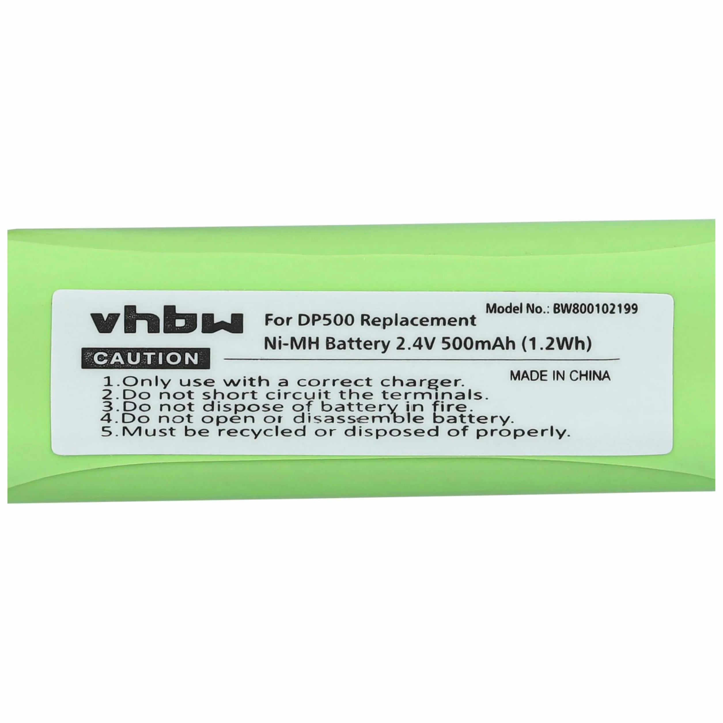 vhbw 2 x akumulator Ni-MH 500 mAh (2,4 V) kompatybilny z telefonem stacjonarnym Medion MD83242, MD83282 zastępuje VT50AAAALH2BMJZ, GP1010, GPHC05RN01.