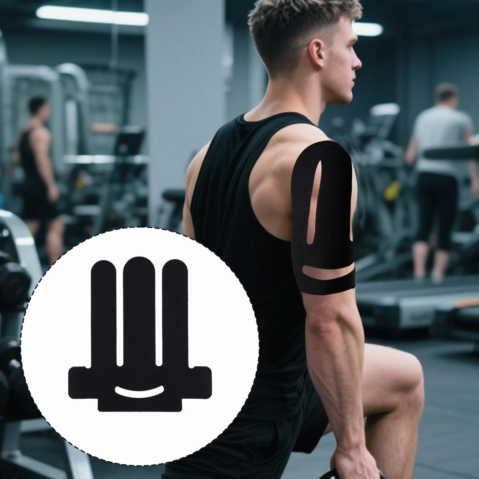 10szt Taśmy Kinezjologicznej na Bark, 24x22cm Wodoodporna Taśma na Mięśnie Barku Zapewniająca Elastyczne Wsparcie Sportowe i Relaksację Mięśni