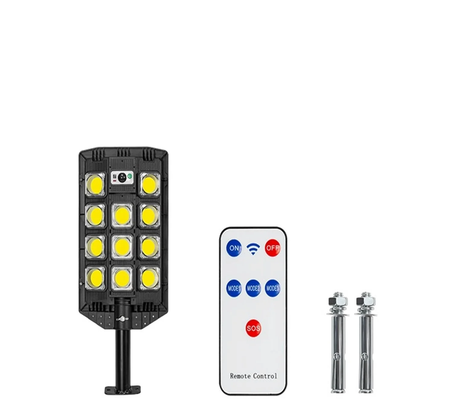 Lampy Solarne ZewnęTrzne, Lampa uliczna LED Silne światło Trzy rzędy lamp ulicznych Solar Garden Light Indukcyjna lampa uliczna Oświetlenie zewnętrzne Bardzo Szeroki KąT śWiecenia(W7101B-4)