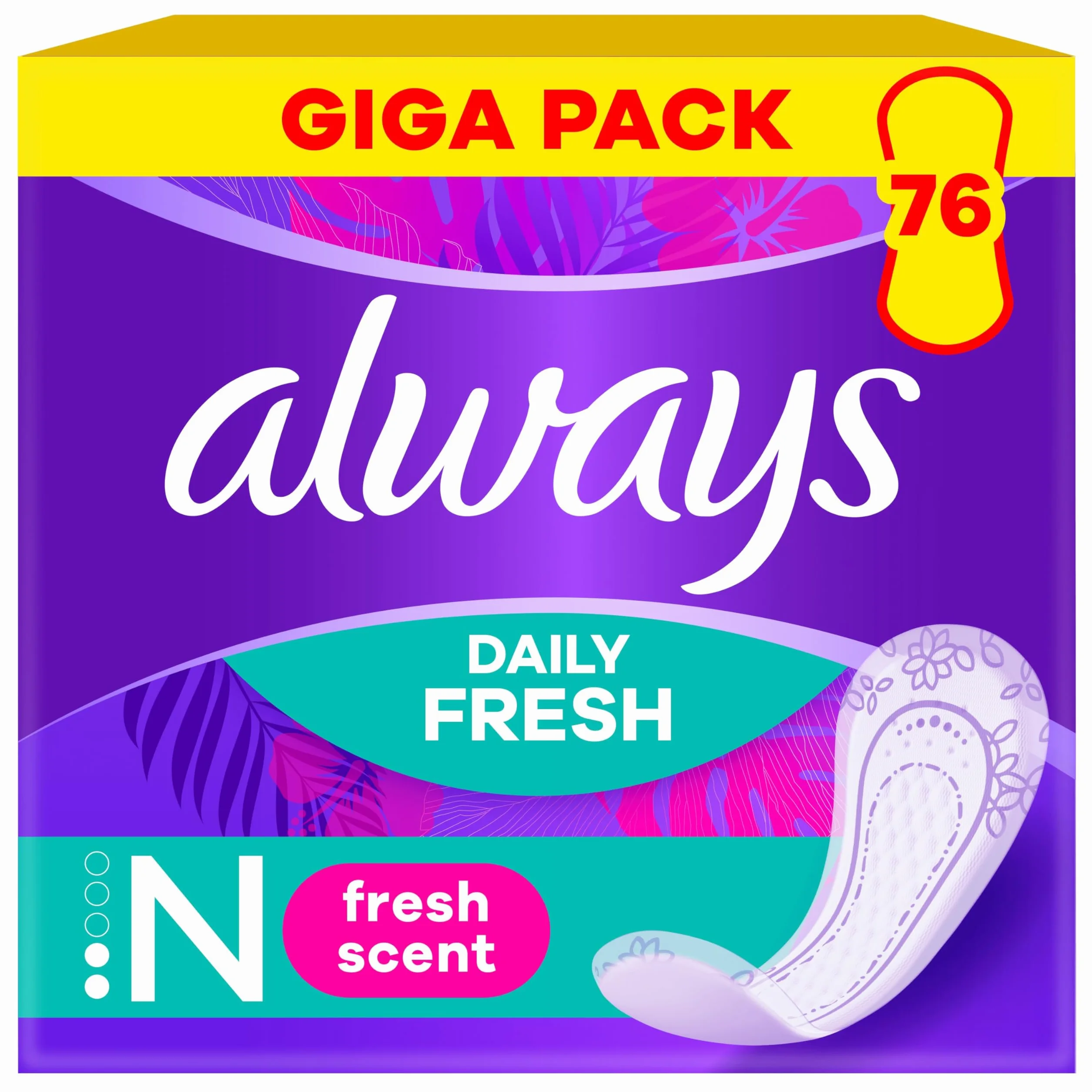 Always Daily Fresh Normal Flexistyle, O świeżym zapachu, 76X