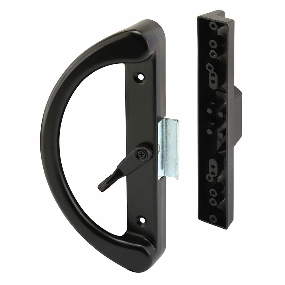 Prime-Line Products C 1238 Zatrzask do drzwi przesuwnych, hak wsteczny, 10-38/40 cm, czarny