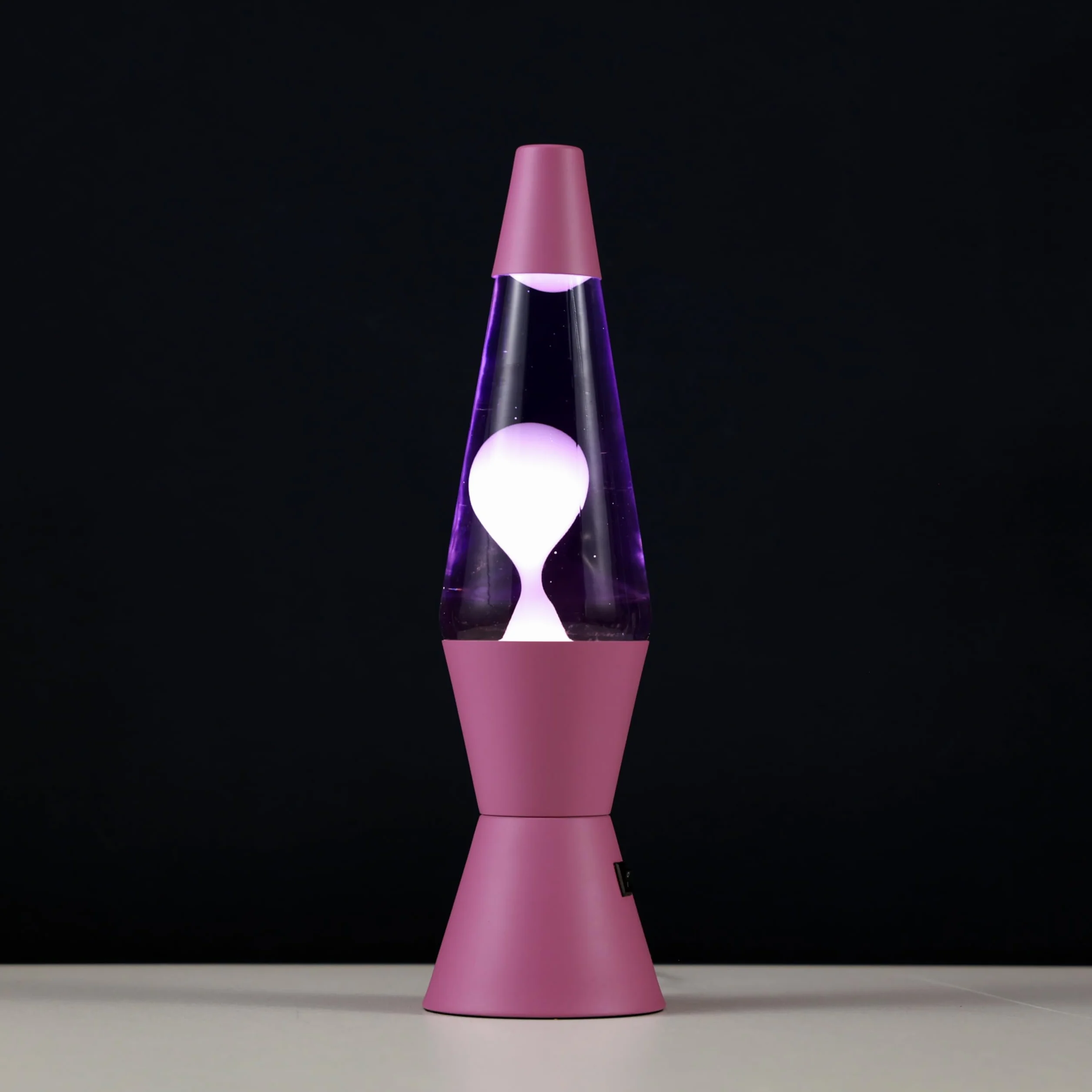 I-TOTAL® - Lampa lawowa LED – nowoczesny design z efektem bąbelków, niskie zużycie energii, wbudowane światło LED, 37 cm (fioletowa podstawa, fioletowy płyn, biały wosk)