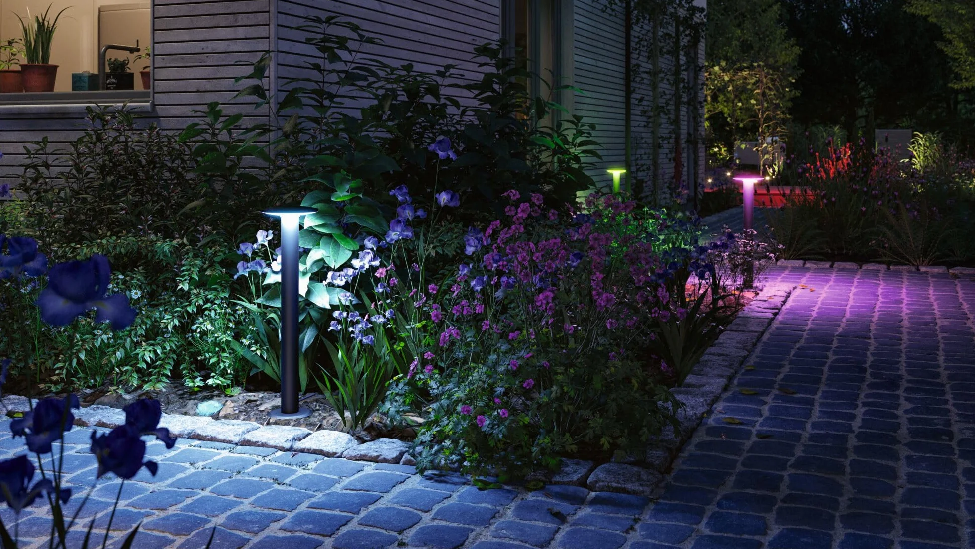 Paulmann LED oprawa zewnętrzna słupkowa Smart Home Zigbee Plate IP44 600mm RGBW 200lm 230V antracyt
