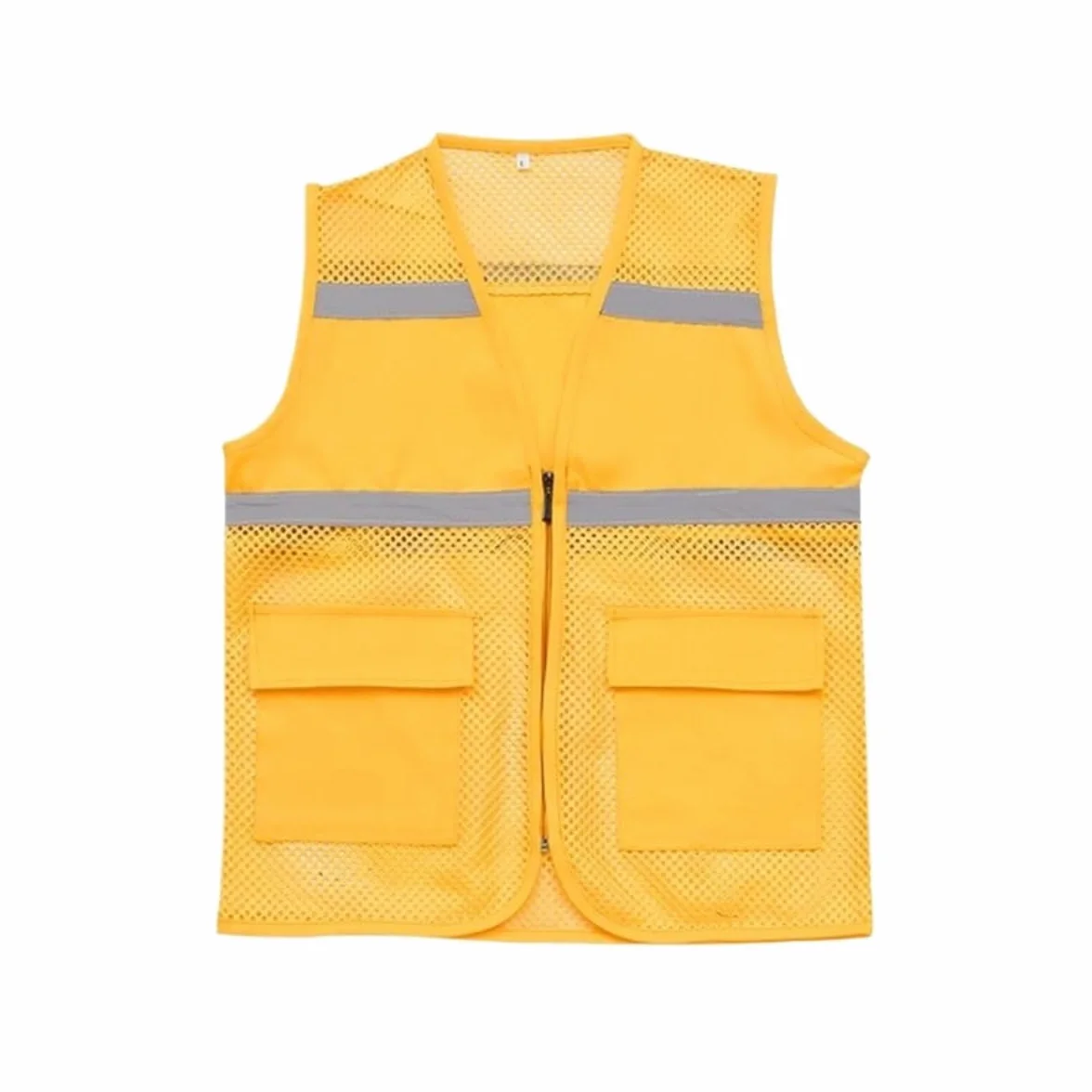 Kamizelka Wysoka Widoczność Kamizelka Odblaskowa Siateczkowa Kamizelka Zapinana Na Zamek, Jednolita Kamizelka Odblaskowa Do Biegania Z Kieszeniami Kamizelka Ostrzegawcza(Yellow,XL)