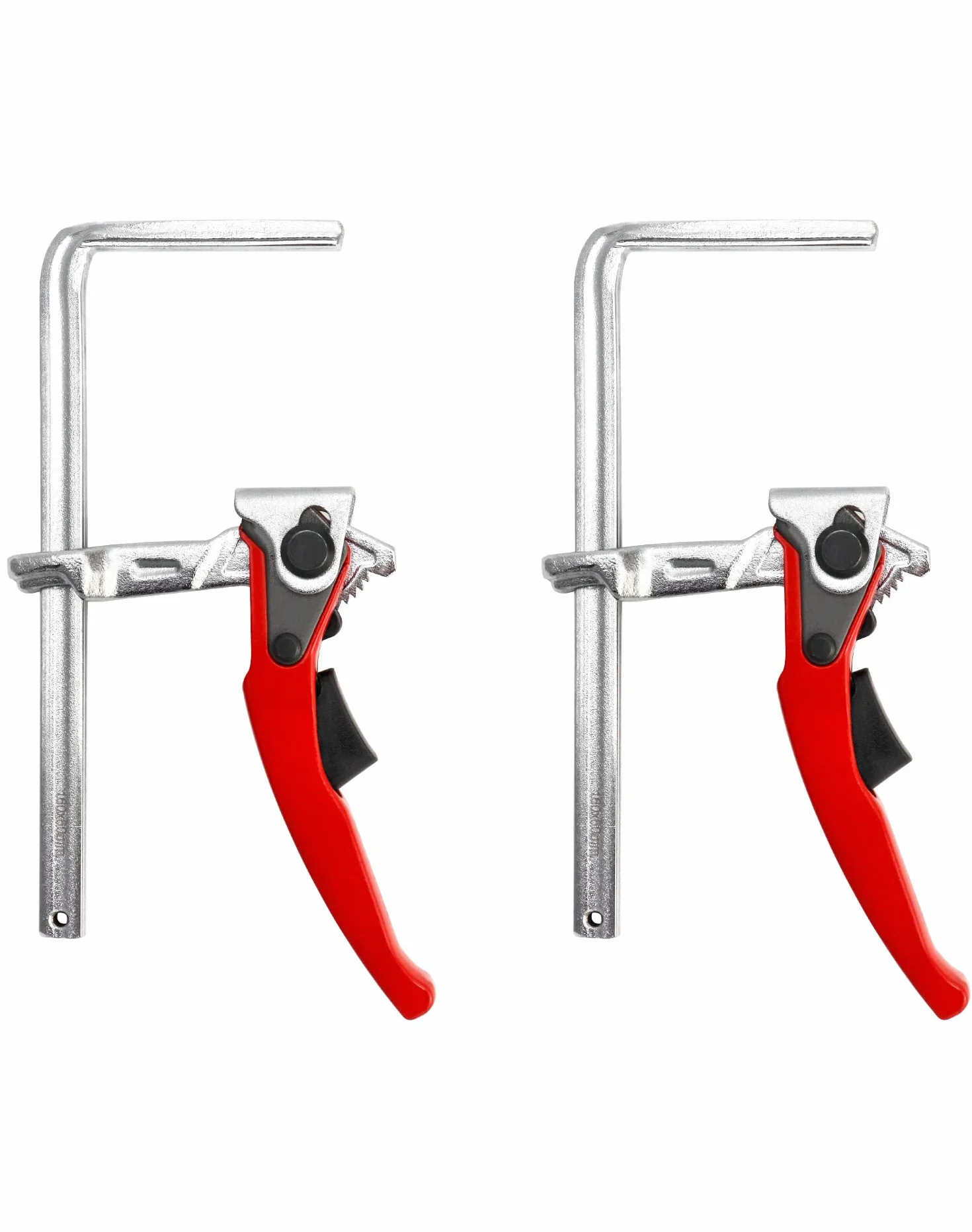 QWORK® Zacisk siłowy, zacisk stołowy, dźwignia dźwigni, szybki zacisk o pojemności 160mm i 60mm głębokość gardła do szlifowania, cięcia, 2pcs