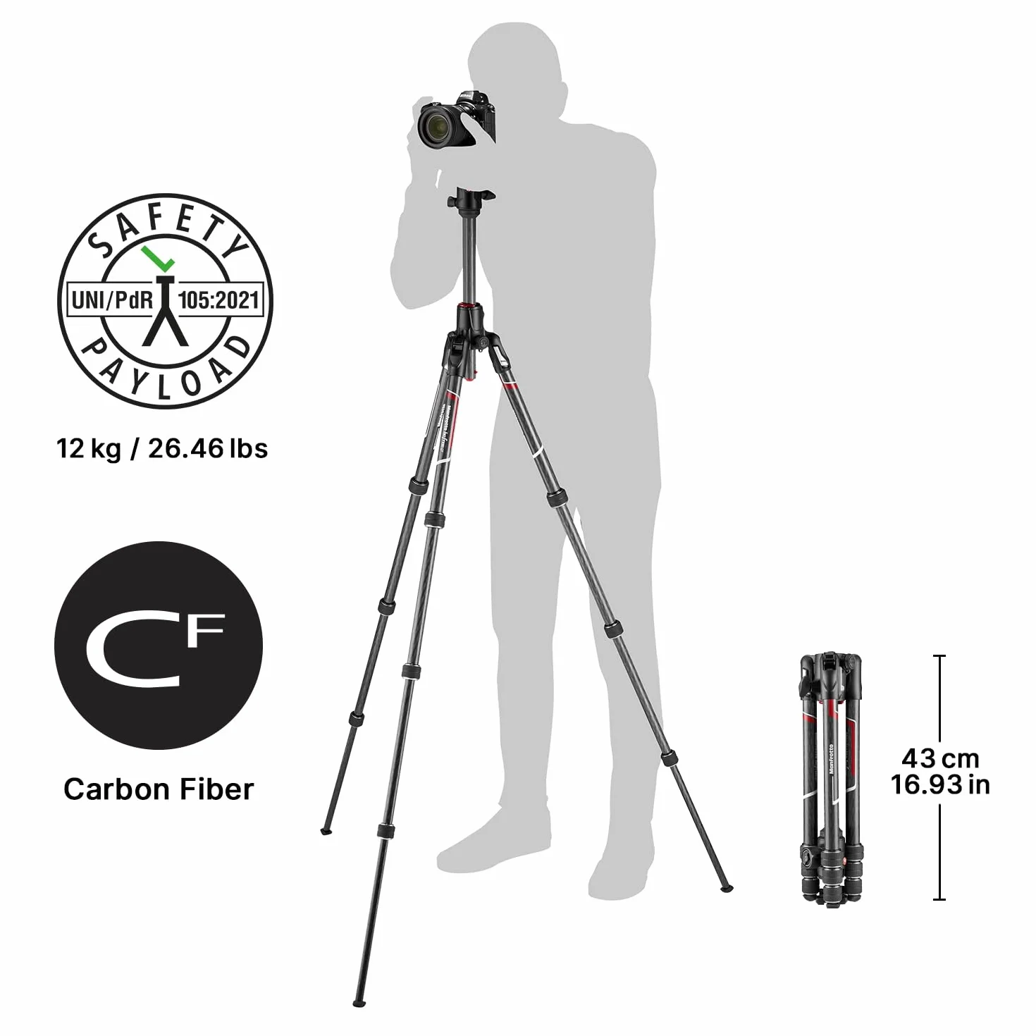 MANFROTTO Trépied MKBFRC4GTXP-BH Befree GT XPRO Carbone