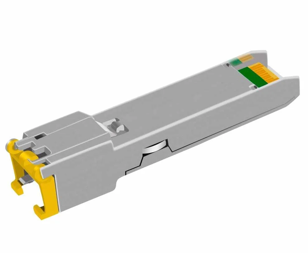 Moduł 1G SFP do RJ45 Mini-Gbic 100-metrowy, miedziany transceiver 1000Base-T kompatybilny z Cisco GLC-T/SFP-GE-T, Meraki MA-SFP-1GB-TX, Ubiquiti UniFi UF-RJ45-1G, Netgear, Zyxel, D-Link, TP-Link i