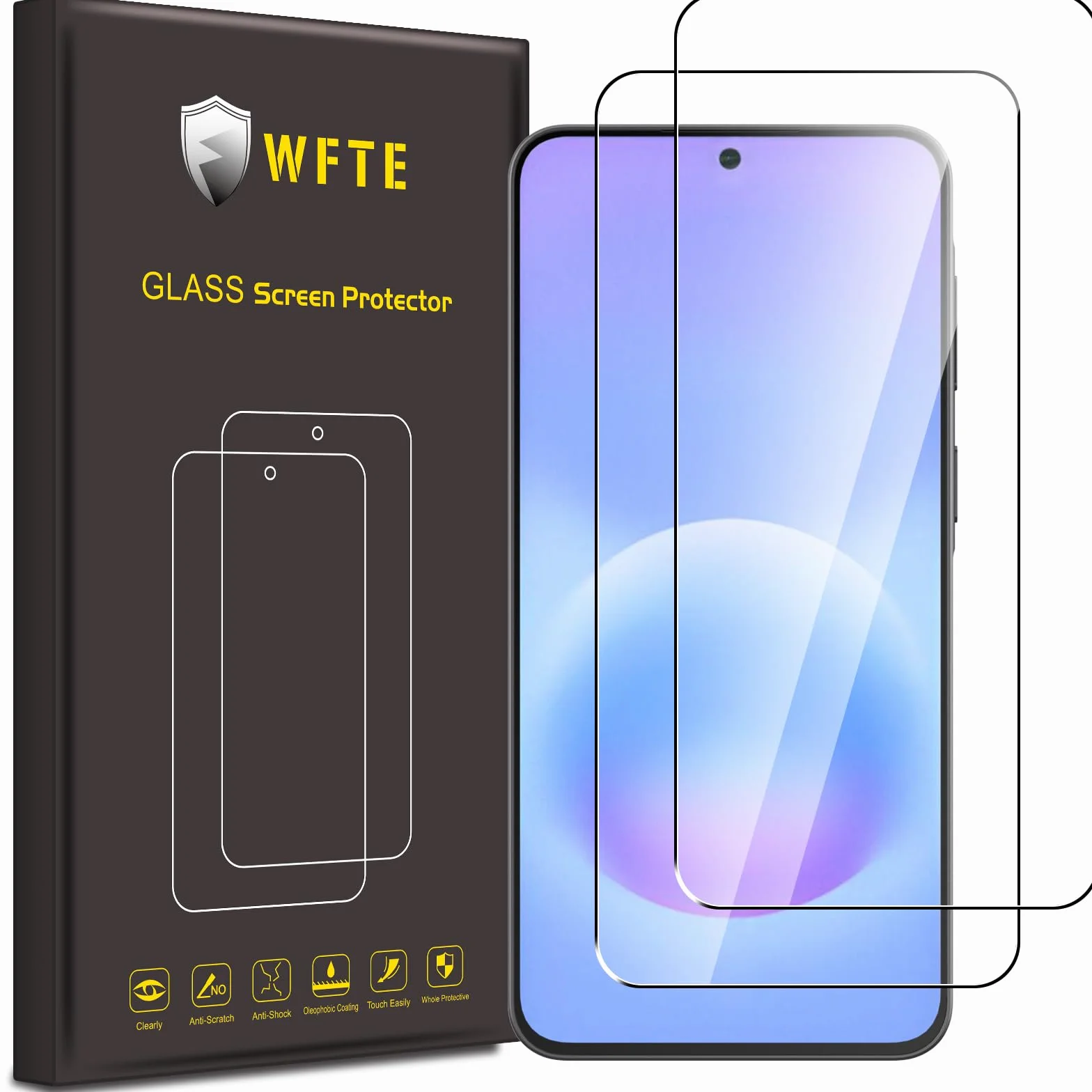 Folia ochronna ze szkła hartowanego 9H do Samsunga Galaxy A57 5G 2 sztuki