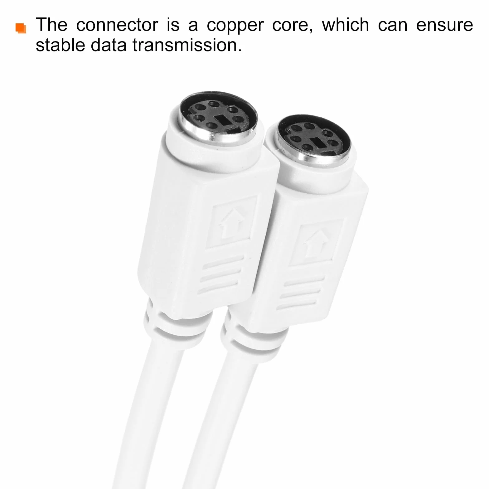 QUARKZMAN Adapter Y PS/2 MDIN6 1,08FT PS/2 wtyczka na podwójny konwerter żeński adapter do przemysłowej klawiatury i myszy komputerowej, czarny
