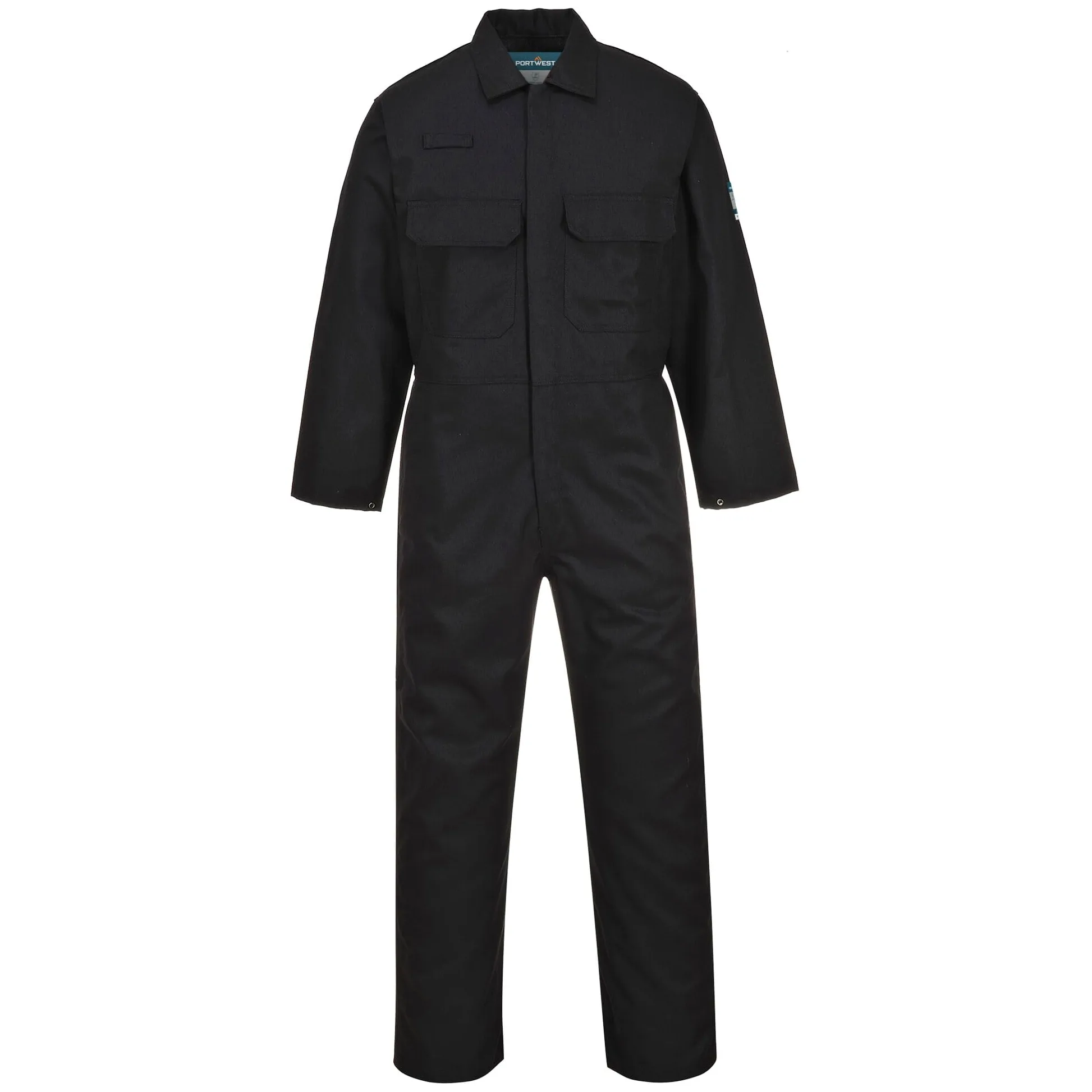 Portwest BIZ1 Bizweld Trudnopalny Kombinezon, Regularny, Rozmiar XL, Czarny