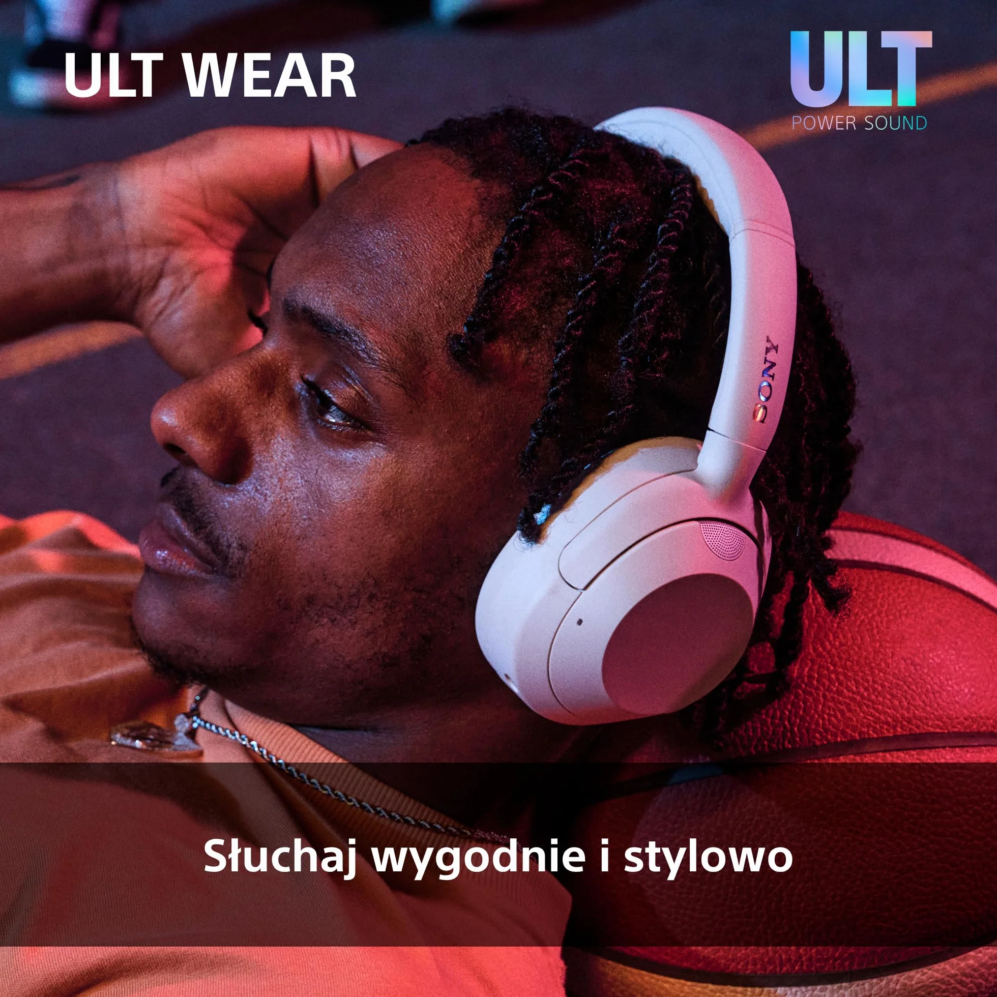 Sony ULT WEAR Bezprzewodowe Słuchawki Bluetooth z ULT POWER SOUND, Głęboki Bas, Redukcja Hałasu ANC, Rozmowy tel., Bateria do 30 godz., Kompatybilne z iOS i Android, Czarne