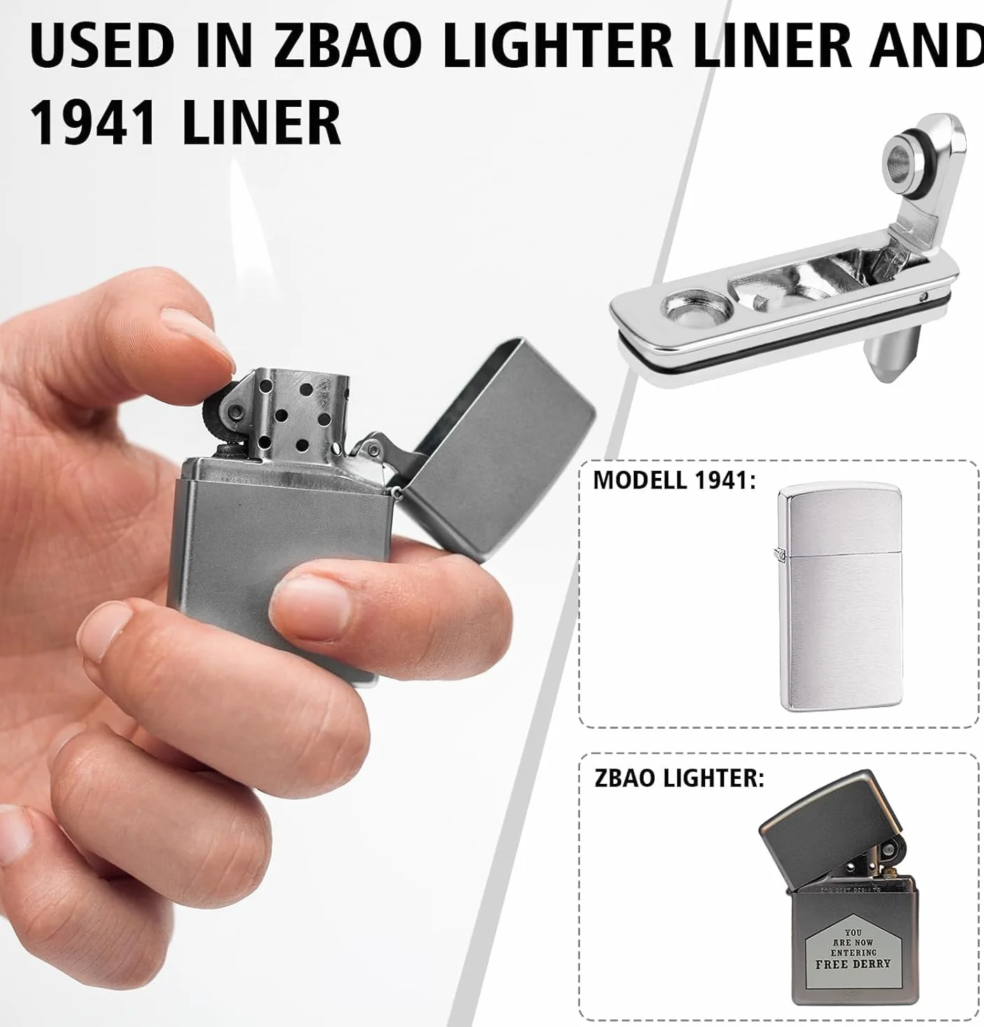 2 szt. Akcesoria do zapalniczek Zippo, uszczelka wkładki, zestaw części zamiennych z wacikiem, metalowe akcesoria zapobiegające parowaniu (srebrne)