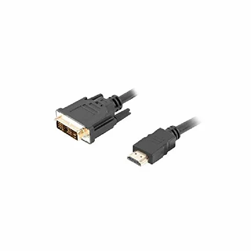 Kabel LANBERG HDMI -> DVI-D(18+1) M/M Single Link, CZARNY 1,8 M