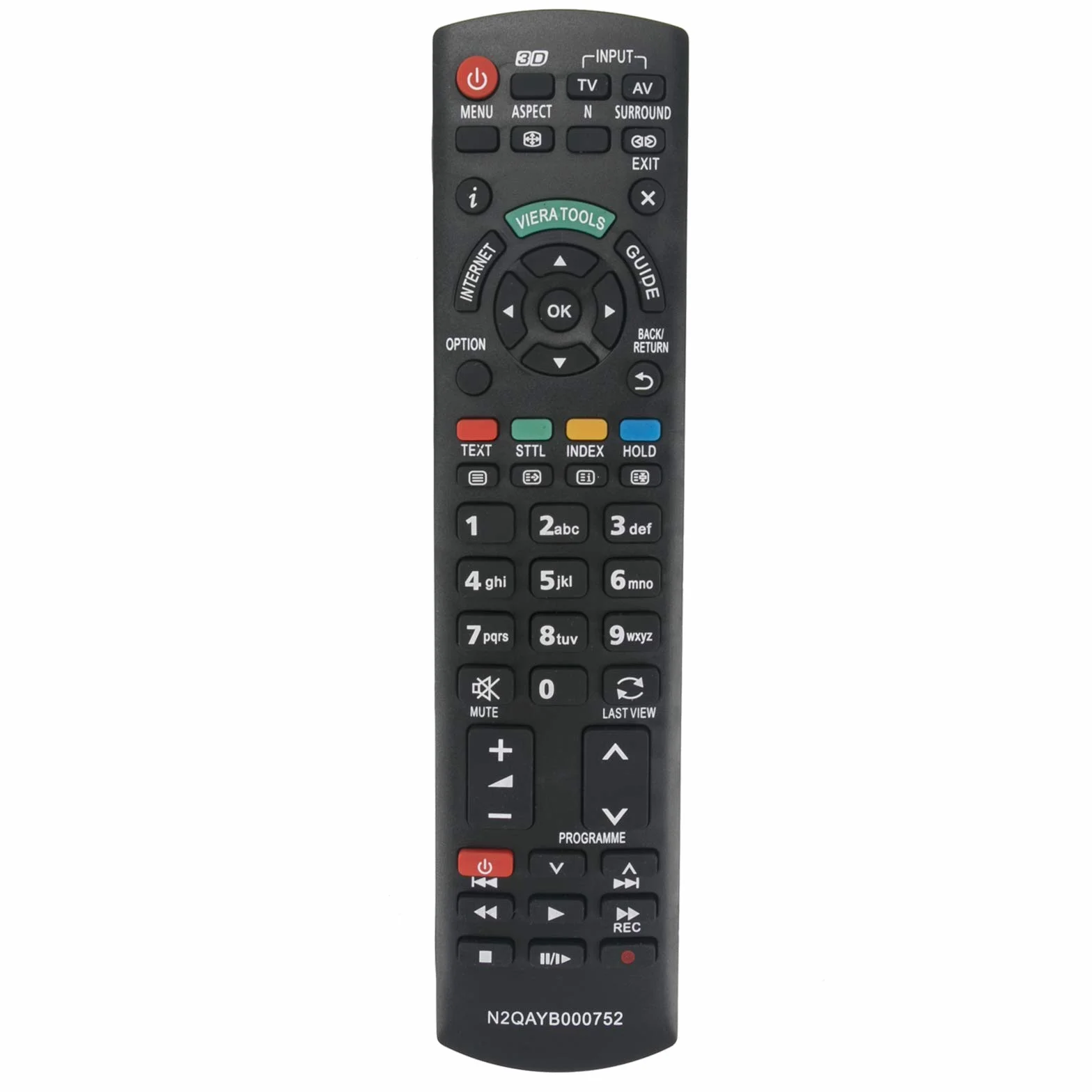 Vinabty Zastępczy pilot N2QAYB000752 N2QAYB000753 pasuje do Panasonic TX-L32ET5 TX-L37ET5 TX-L42ET5 TX-L42ETW5 TX-L47ET5 TX-L47ETW5 TX-L55ET5 TX-L55ETW5 TX-LR32ET5 TX-LR42ET5 TX-LR47ET5 TX-LR55ET5