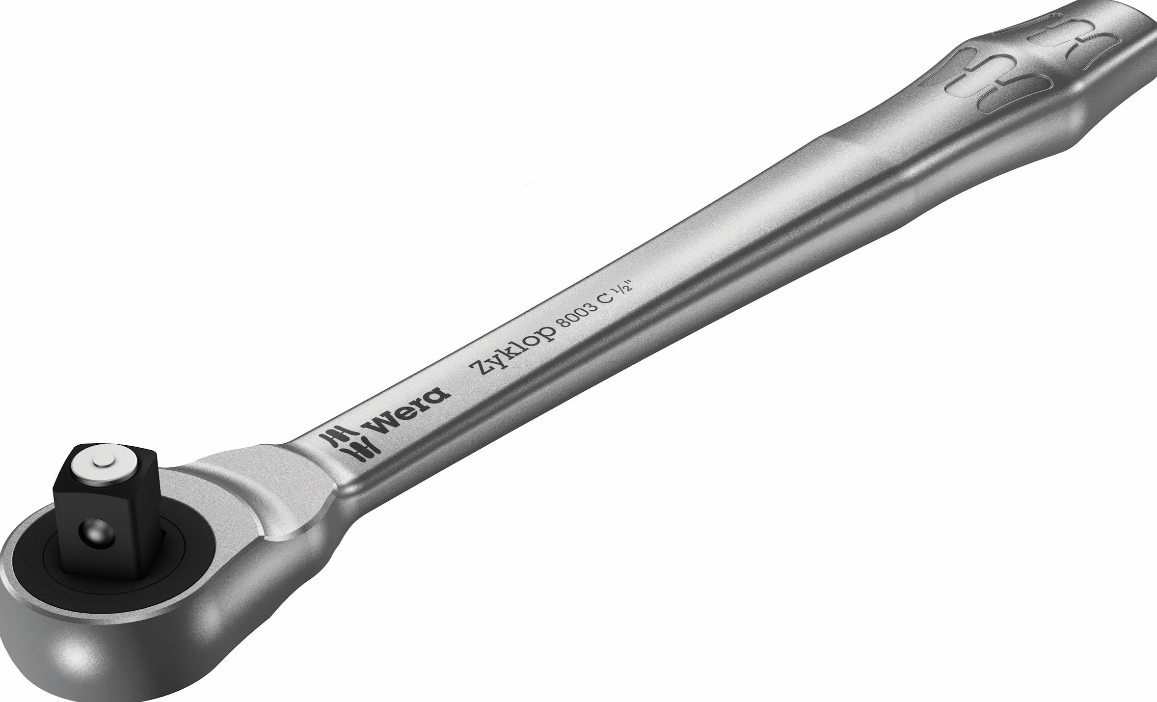 Wera 05004063001 8003 C Zyklop metalowa grzechotka z napędem kwadratowym i napędem 1/2"