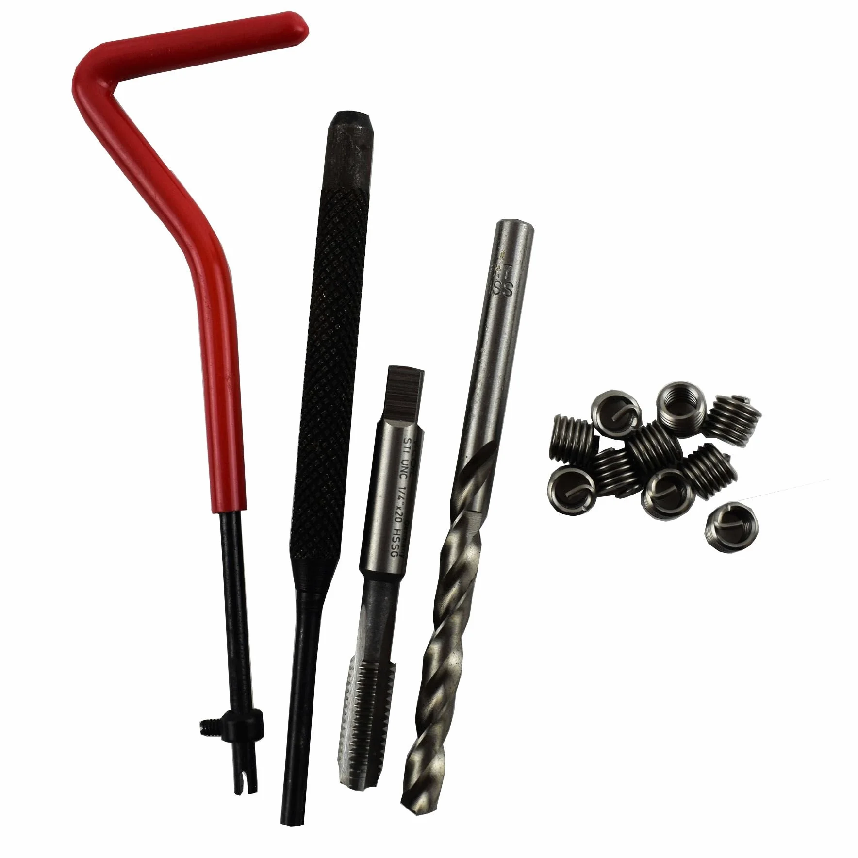 AB Tools-Unithread 1/4" x 20 UNC zestaw naprawczy do kranu Imperial Tap Helicoil uszkodzone gwinty zestaw 14 szt