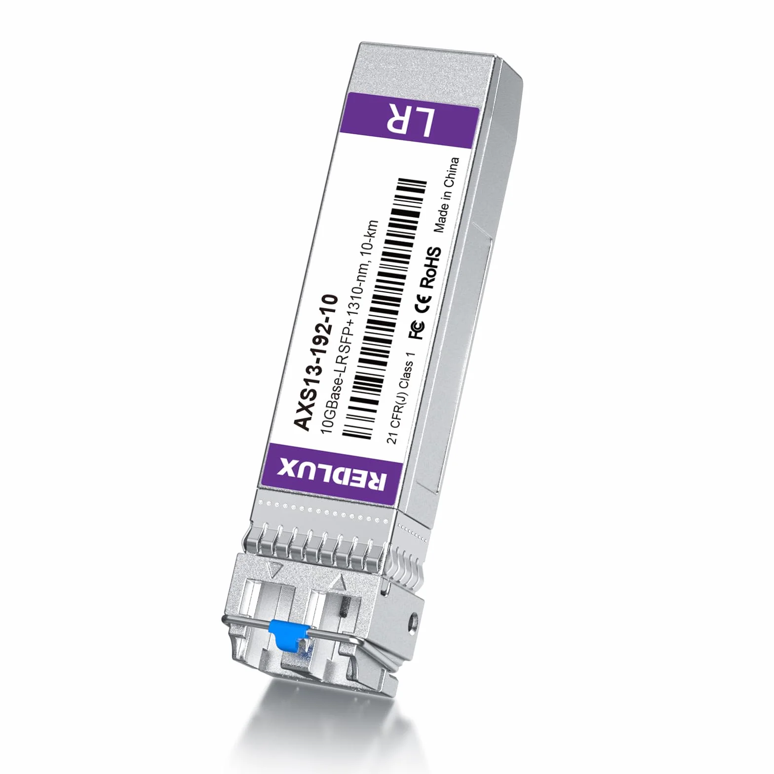 REDLUX 10G SFP+ LR jednomodowy moduł Gbic, 1310 nm SMF, podwójne złącze LC, do 10 km, kompatybilny z Cisco SFP-10G-LR, moduł światłowodowy 10GBase-LR do Cisco, Meraki MA-SFP-10GB-LR, Ubiquiti