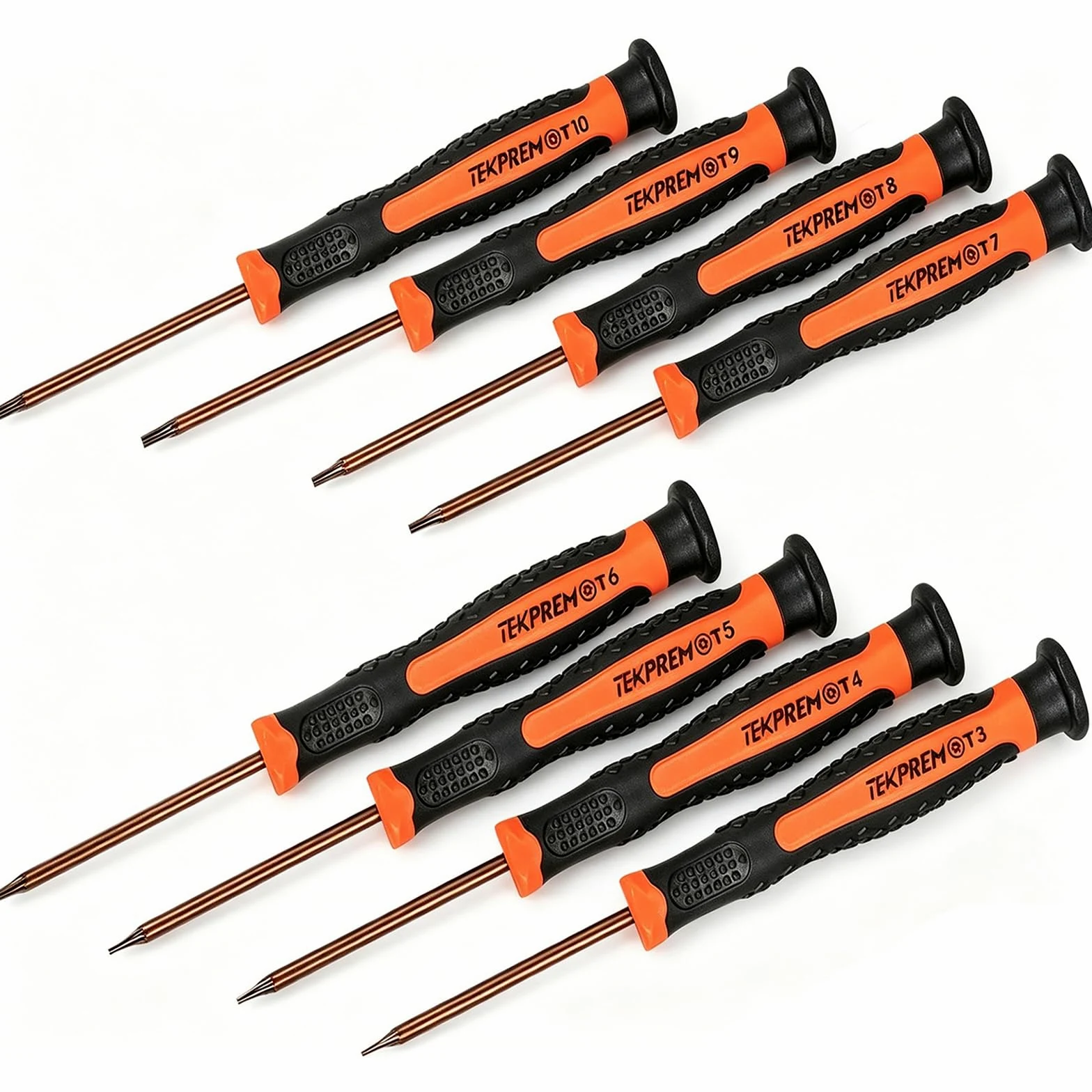 TEKPREM Mały zestaw wkrętaków Torx 8 w 1 z bitami zabezpieczającymi T3, T4, T5, T6, T7, T8, T9, T10, Torx, kompletny zestaw naprawczy Star do Apple, Macbooka, Mac mini, Xbox One, Xbox360, PS3, PS4,