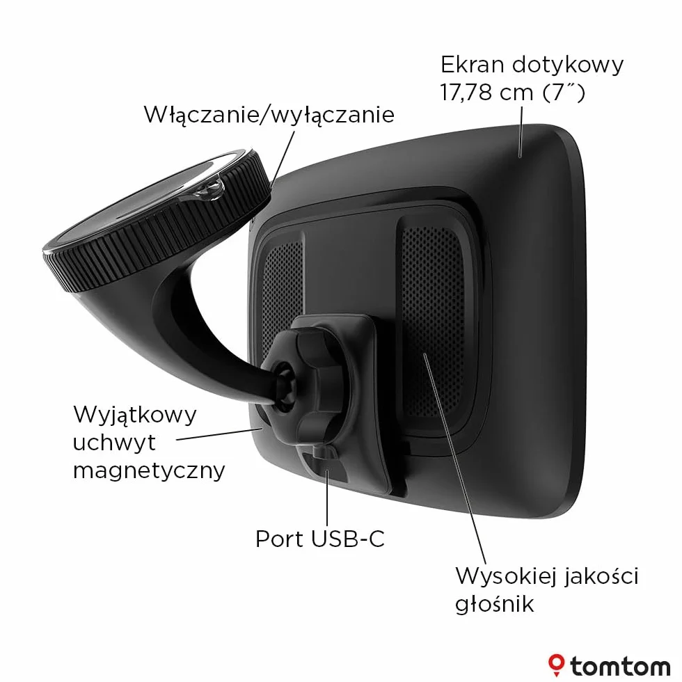 TomTom GO Navigator 7-calowy ekran XL mapa Europy aktualizacje Wi-Fi