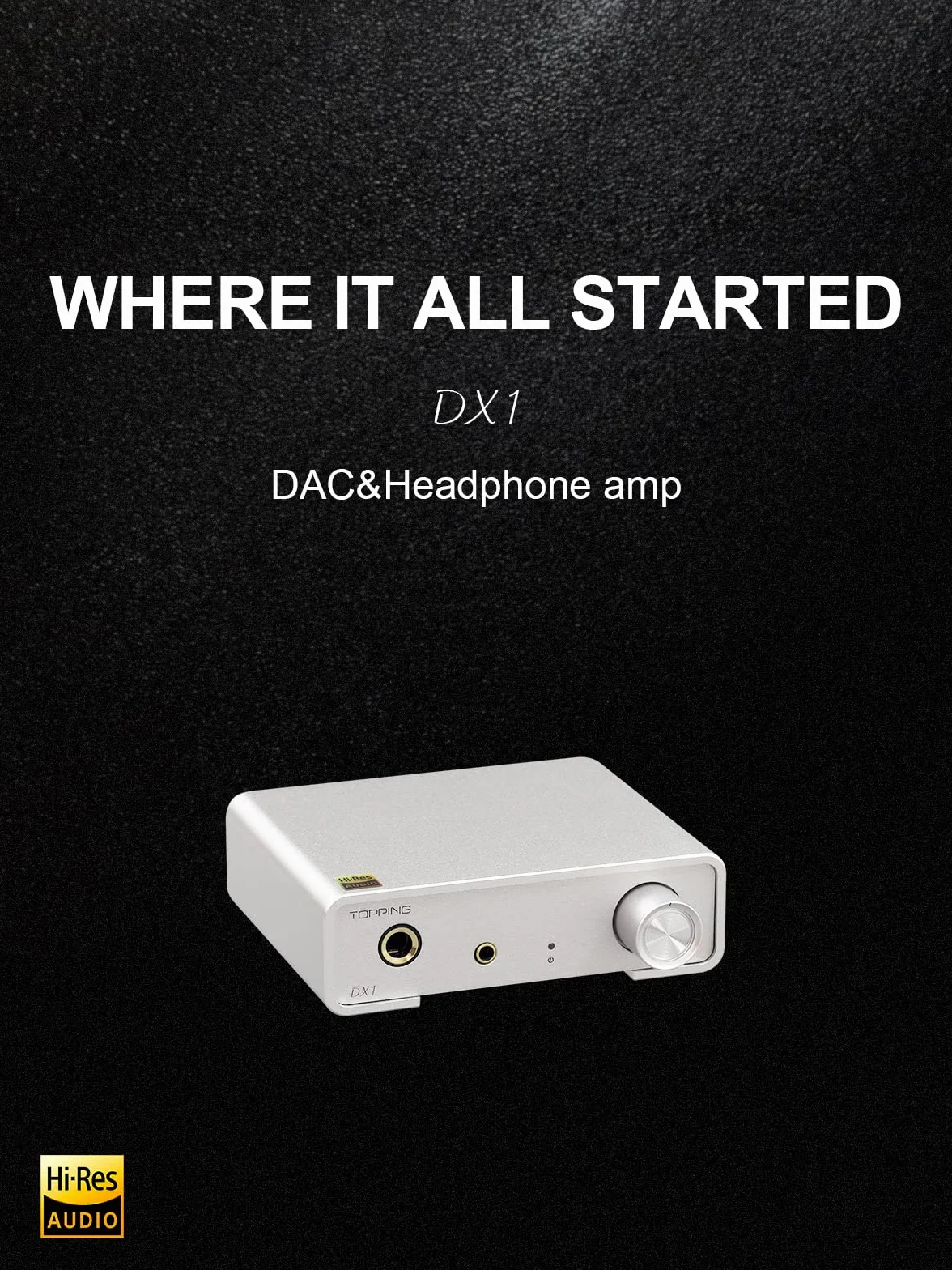 TOPPING DX1 DAC i wzmacniacz słuchawkowy DSD256 PCM384 AK4493S XMOS XU208 srebrny