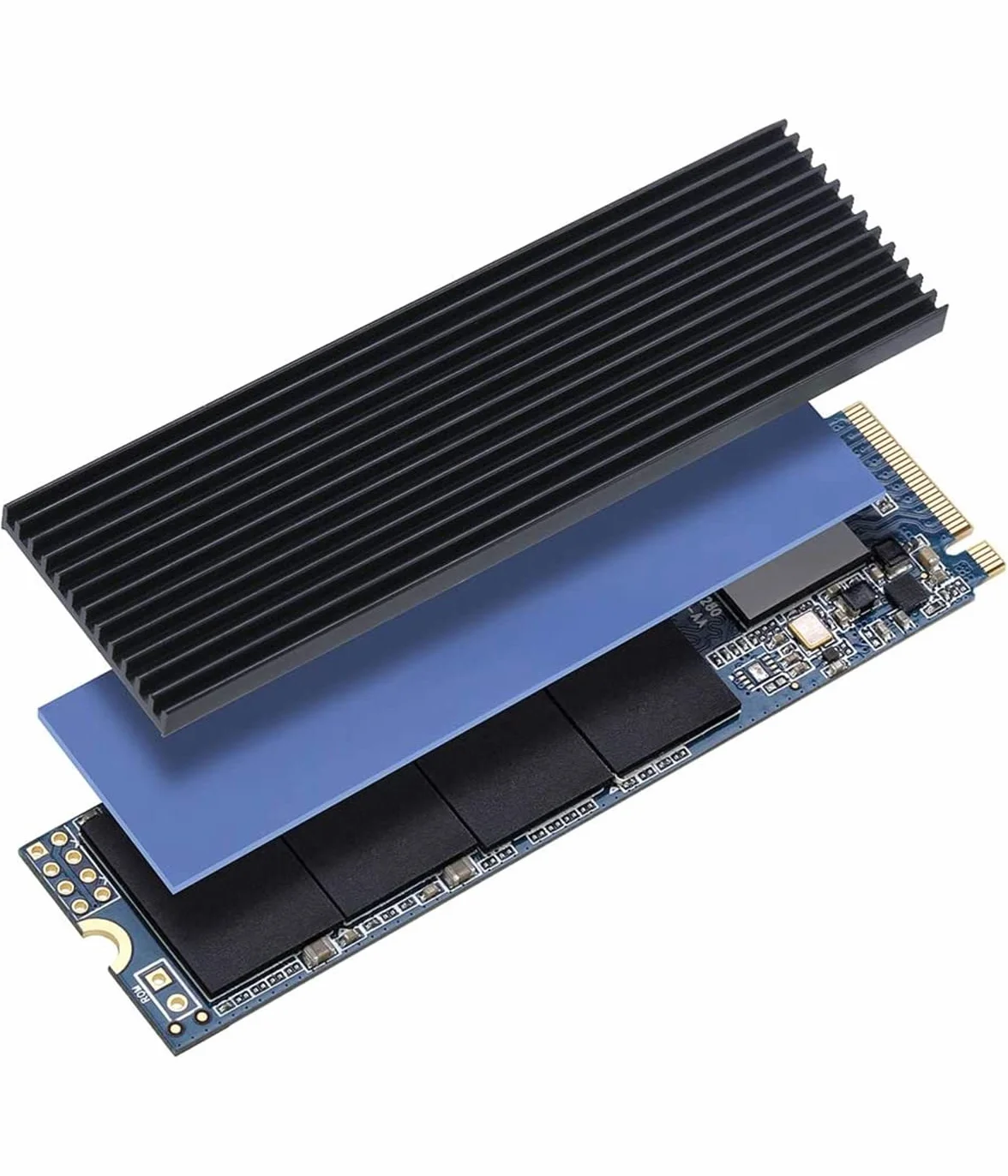 2 sztuki radiatorów M.2 NVMe PS5, M.2 SSD, radiator ze zintegrowanym Heatpipe, radiator M.2 z podkładką przewodzącą ciepło M.2 do M.2 PCIe NVMe SSD lub M.2 SATA SSD, PC i PS5