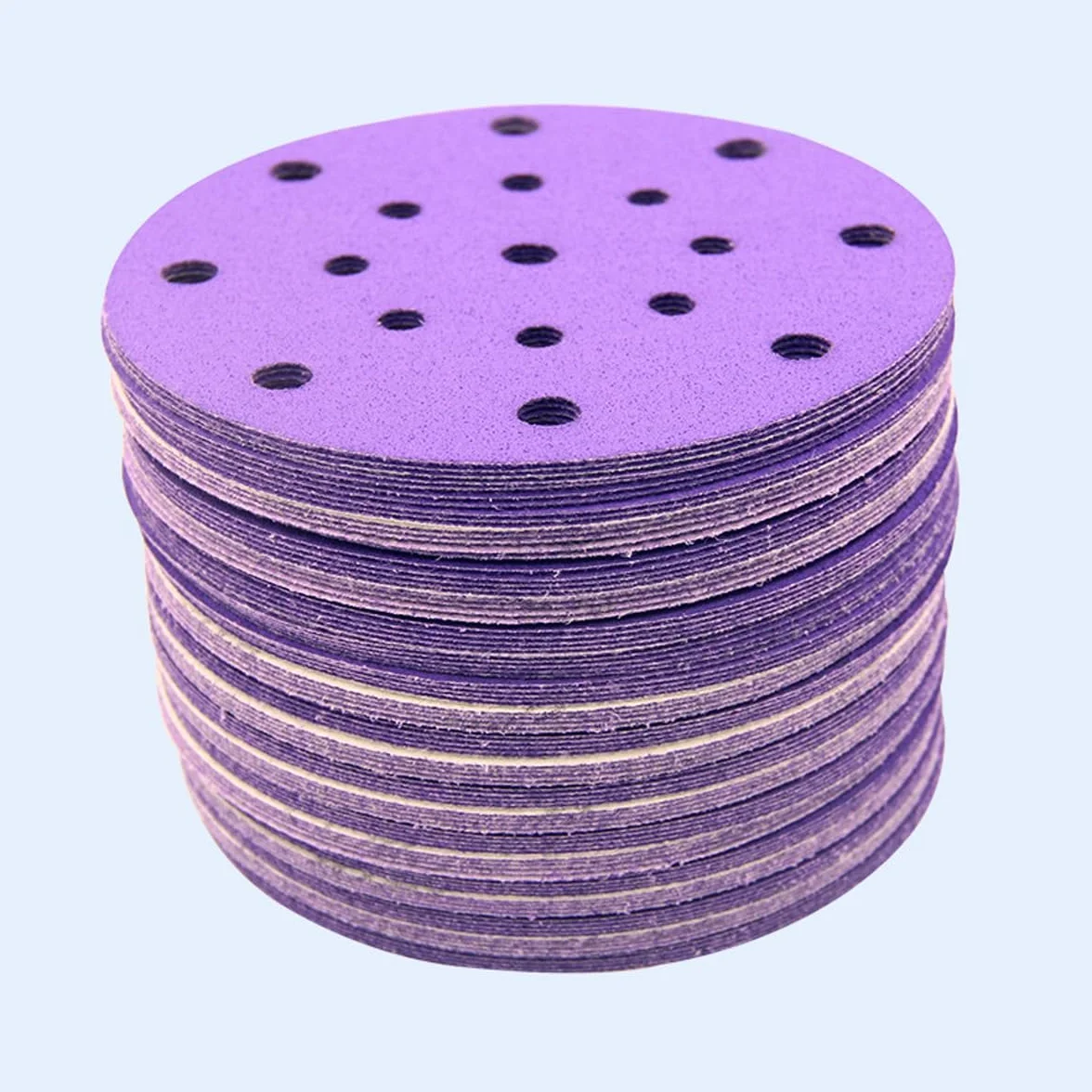 100 szt. 6-calowe ceramiczne flokowane tarcze szlifierskie - 17 otworów Zestaw papierów ściernych na mokro i sucho z haczykiem i pętelką do obróbki drewna, metalu,(400grit)