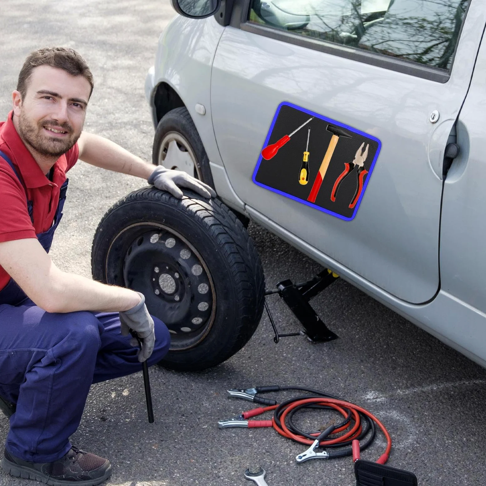 Magnetyczna Mata Na Narzędzia Dla Mechaników 3 Sztuki Maty na Narzędzia z | Wytrzymały Uchwyt na Części Do Domu Garażu Warsztatu Naprawy Samochodów Dla Mechaników Elektryków