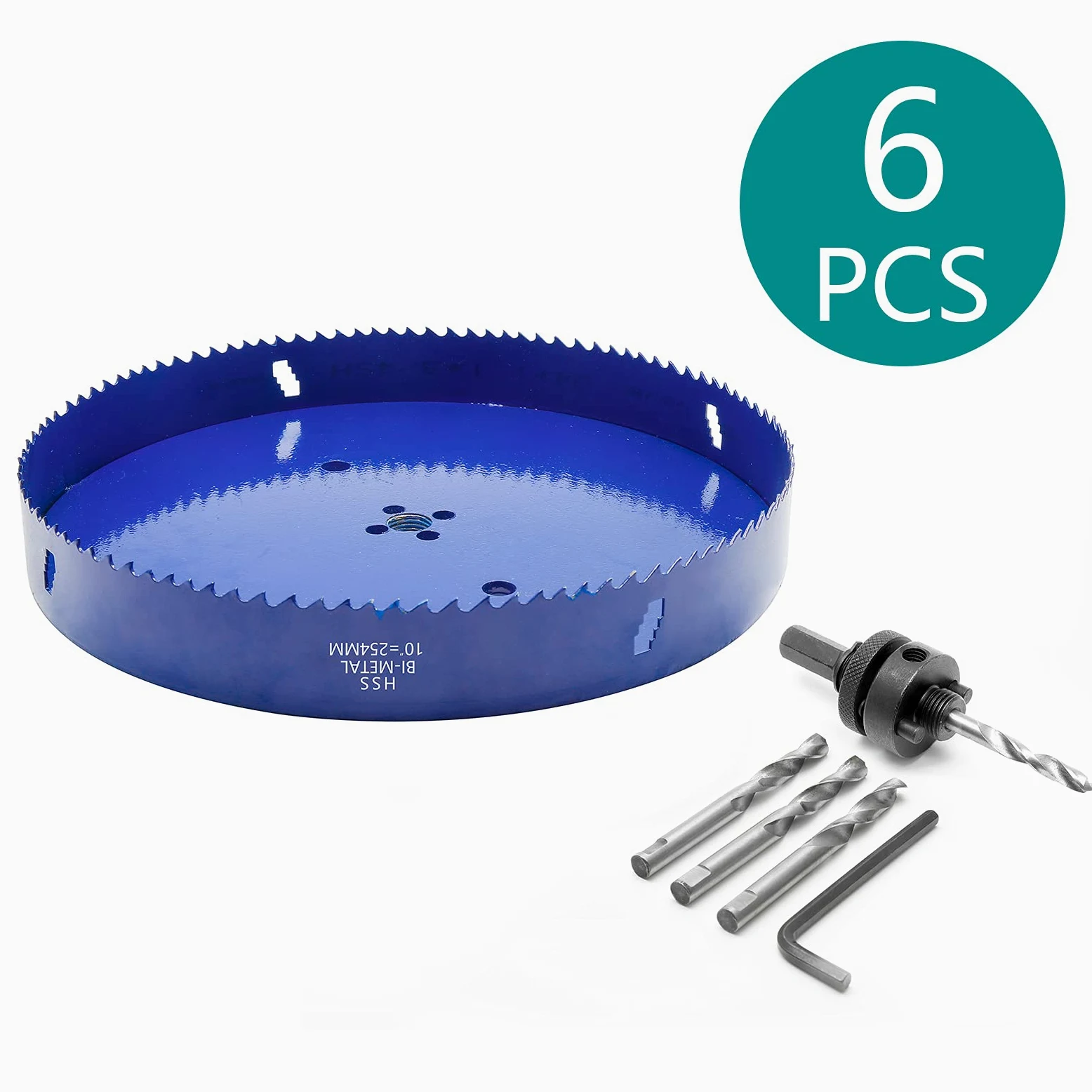 Otwornica 25,4 cm z wytrzymałym uchwytem, głębokość cięcia 3,5 cm, wiertło bimetalowe ze stali szybkotnącej do płynnego cięcia desek drewnianych, tworzyw sztucznych, ścianek działowych