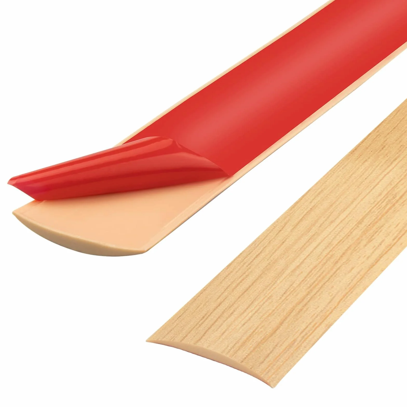 Listwy progowe z PCW, 100 cm, listwy przejściowe podłogowe, paski do podłóg laminowanych, samoprzylepna listwa działowa do drzwi podłogowych (100 cm-4 cm-dąb)