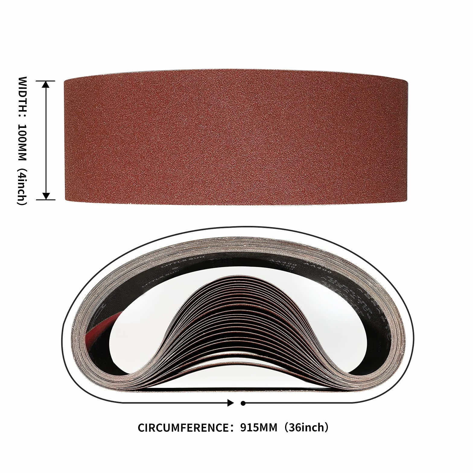 13 szt. taśm szlifierskich 100 x 915 mm – po 1 po 40/60/80 i po 2 po 120/180/240/320/400 taśmy ścierne do szlifowania, ostrzenia, polerowania, odpowiednie do szlifierki taśmowej 915X100
