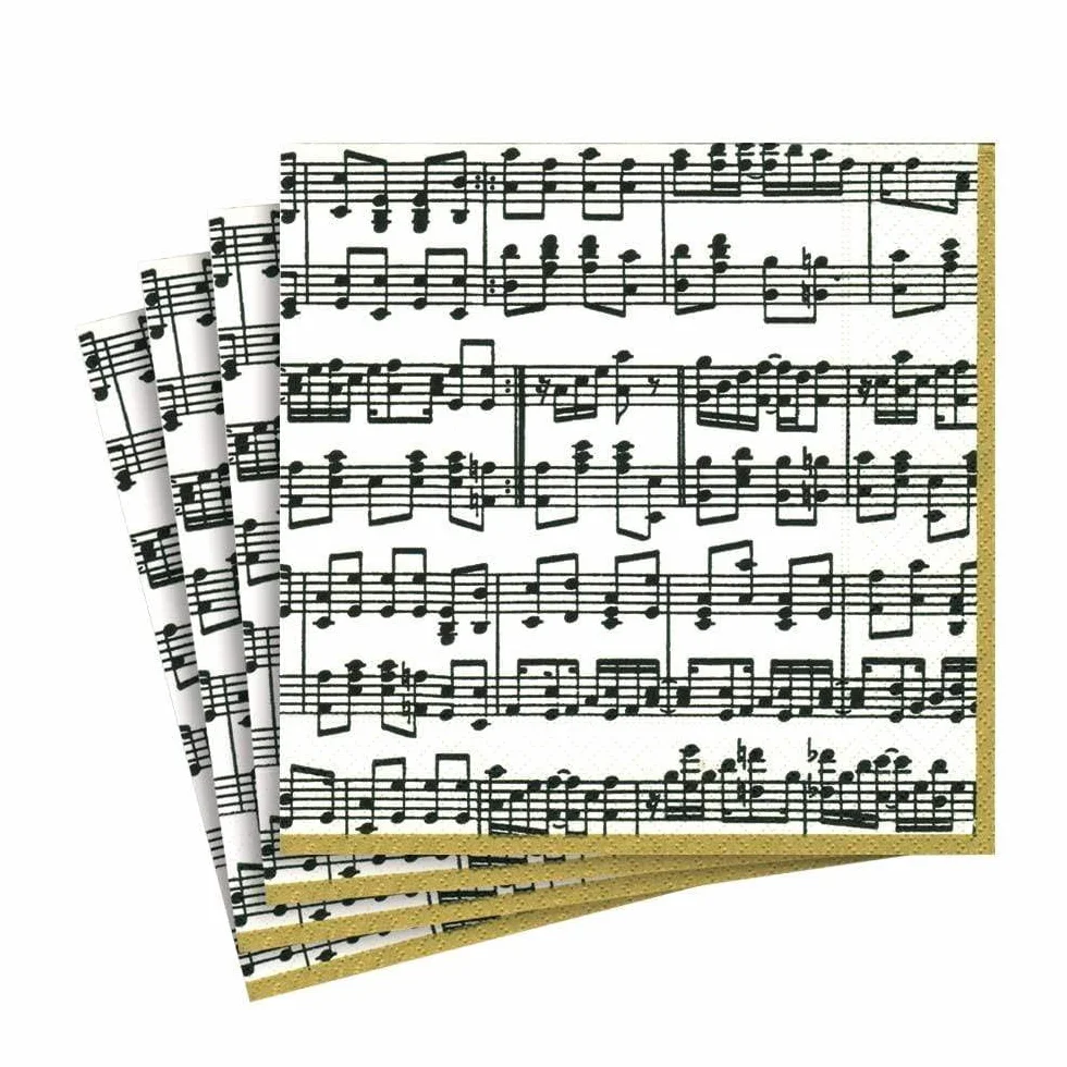 Caspari Musica papierowe serwetki obiadowe, 20 sztuk