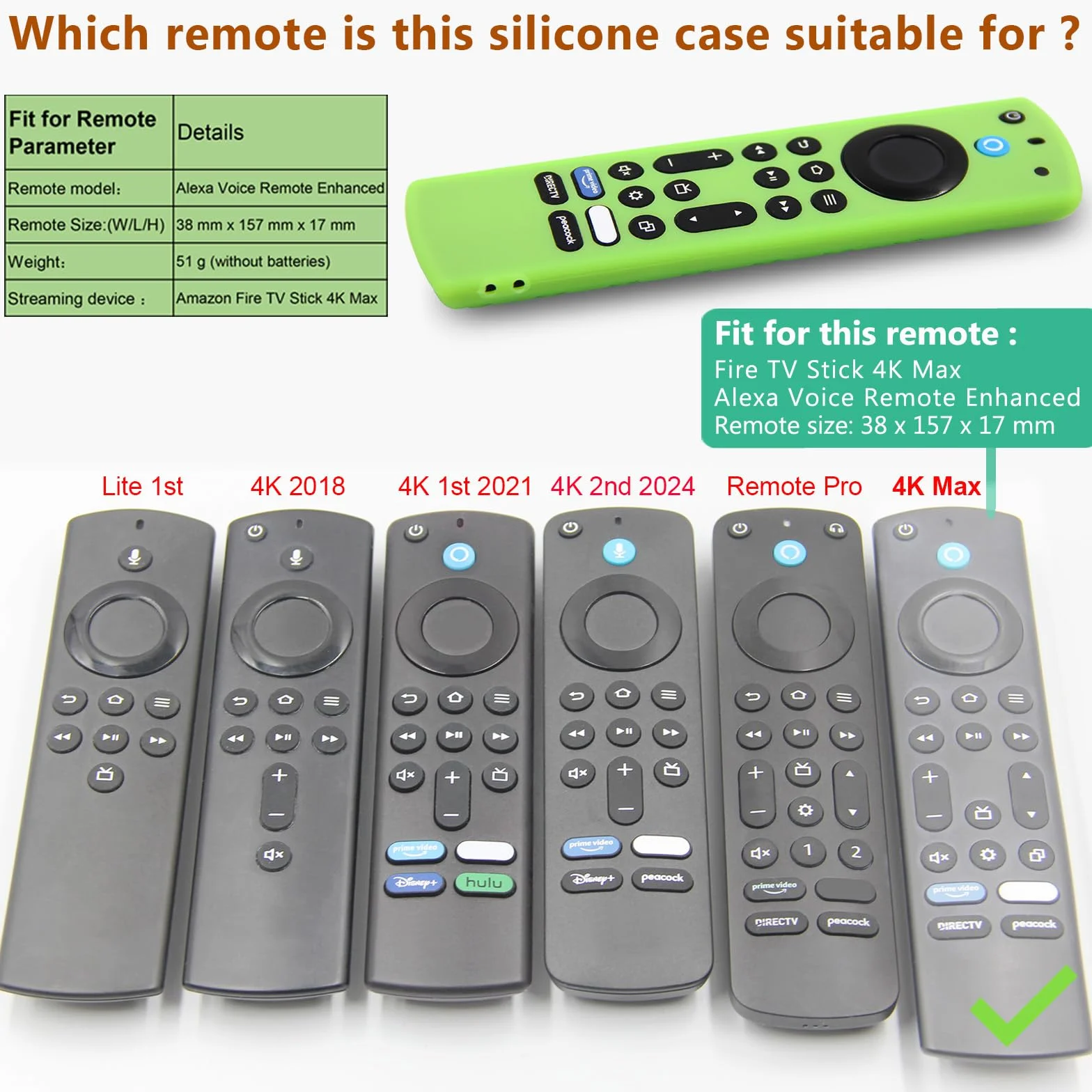 Pinowu Silikonowe etui na pilot zdalnego sterowania (2 szt., świecące w ciemności) do Firestick 4K Max/Hisense/Toshiba/Insignia/Pioneer/Omni (QLED) Series Alexa Voice Remote Enhanced ze smyczą