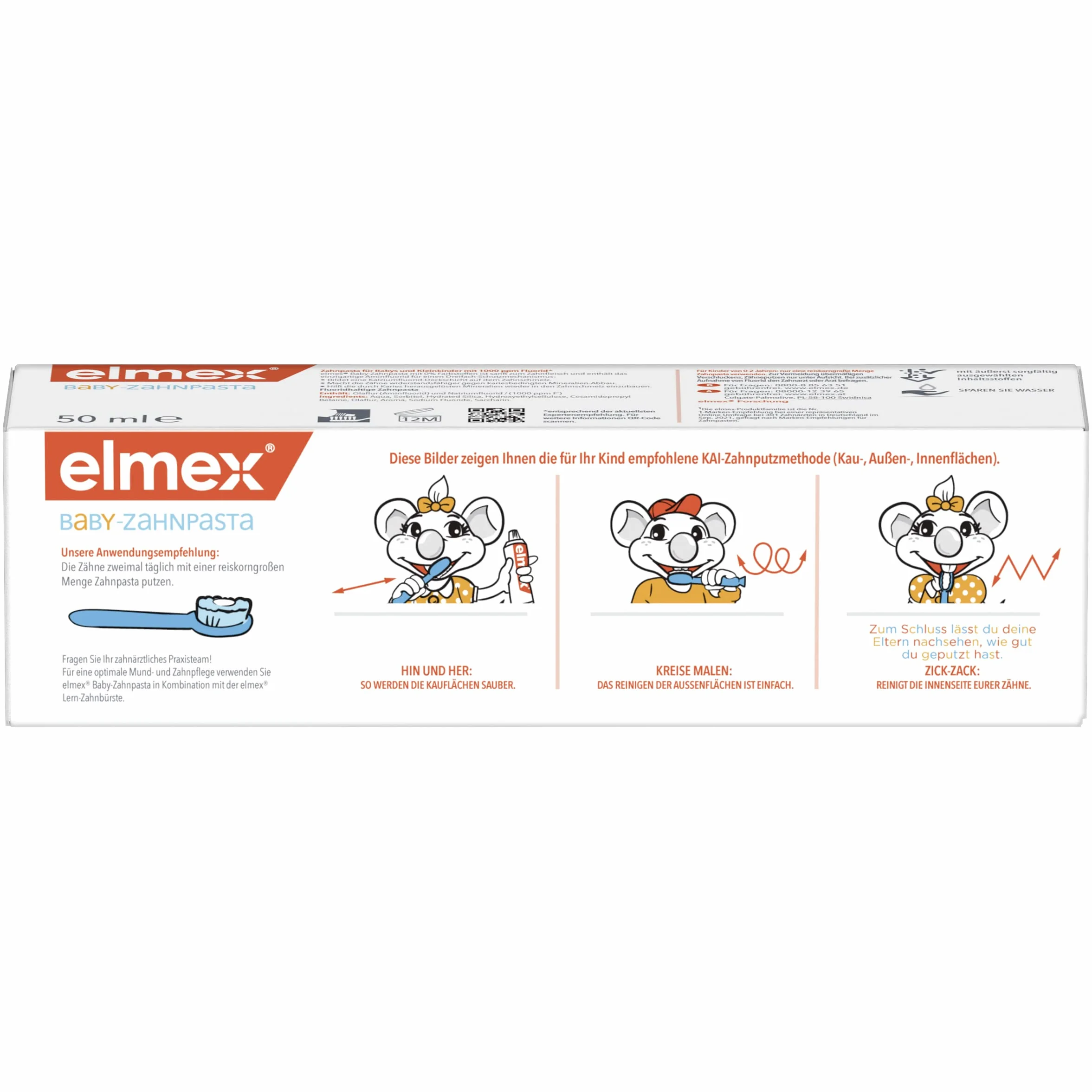 elmex Pasta do zębów dla niemowląt 0-2 lata, 50 ml