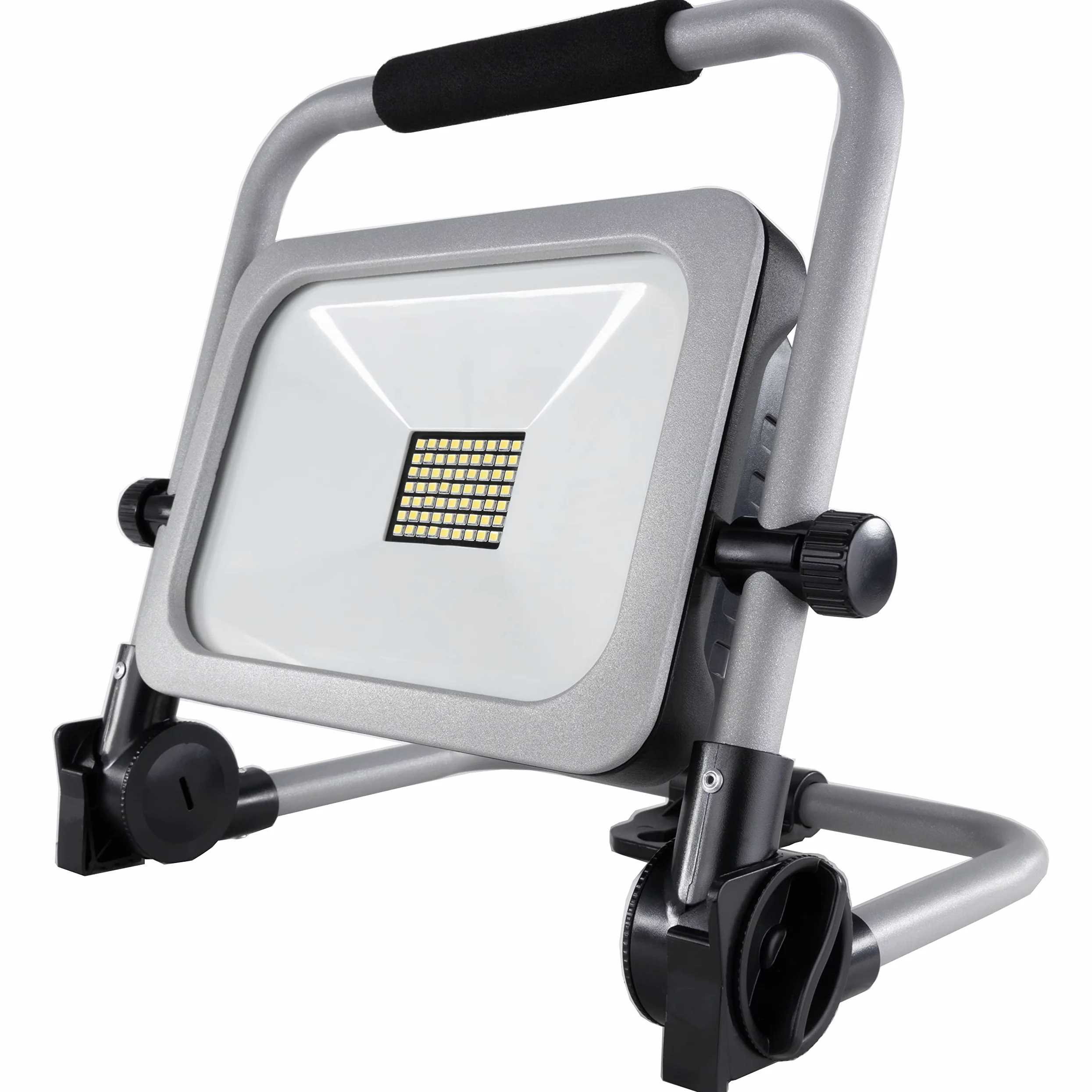 REV 2620013010 BRIGHT, lampa robocza LED z akumulatorem, 30 W, 3000 lm, IP54, srebrno-czarna