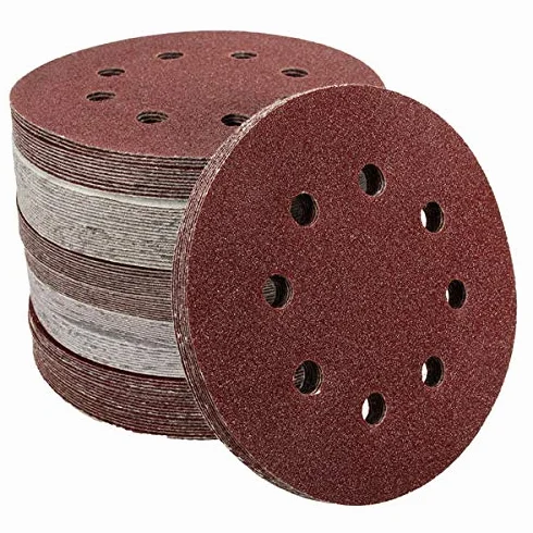 VIDOO 100szt 125mm 8 Otworów Krążki Ścierne Ziarnistość 60-240 Papier Ścierny