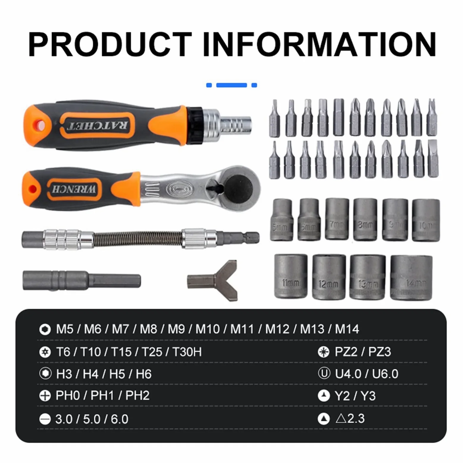 Generic Zestaw wkrętaków 38 w 1 Zestaw wkrętaków magnetycznych z grzechotką Zestaw naprawczy do telefonu Laptop Tool