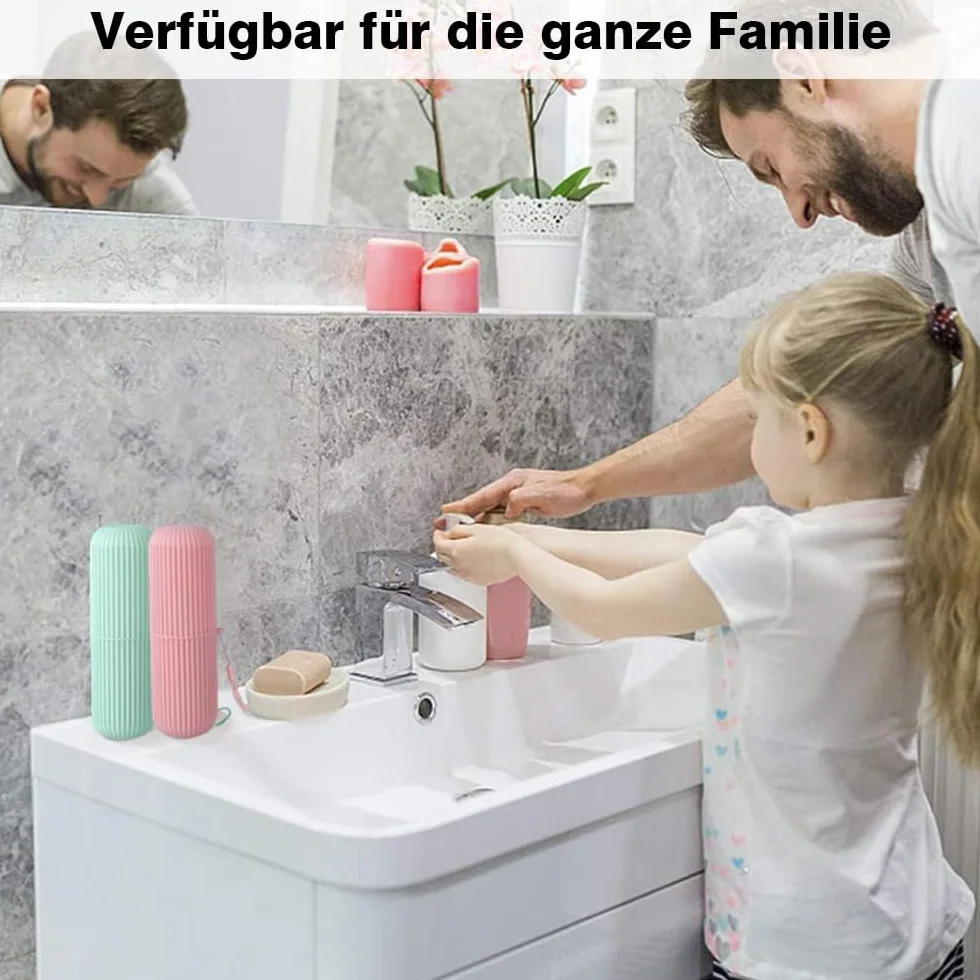 Etui na szczoteczki do zębów, 4 sztuki, etui na szczoteczki do zębów, etui na szczoteczki do zębów, podróżne, na kemping, podróże, wędrówki, podróże służbowe, do domu (4 kolory), biały, szary,