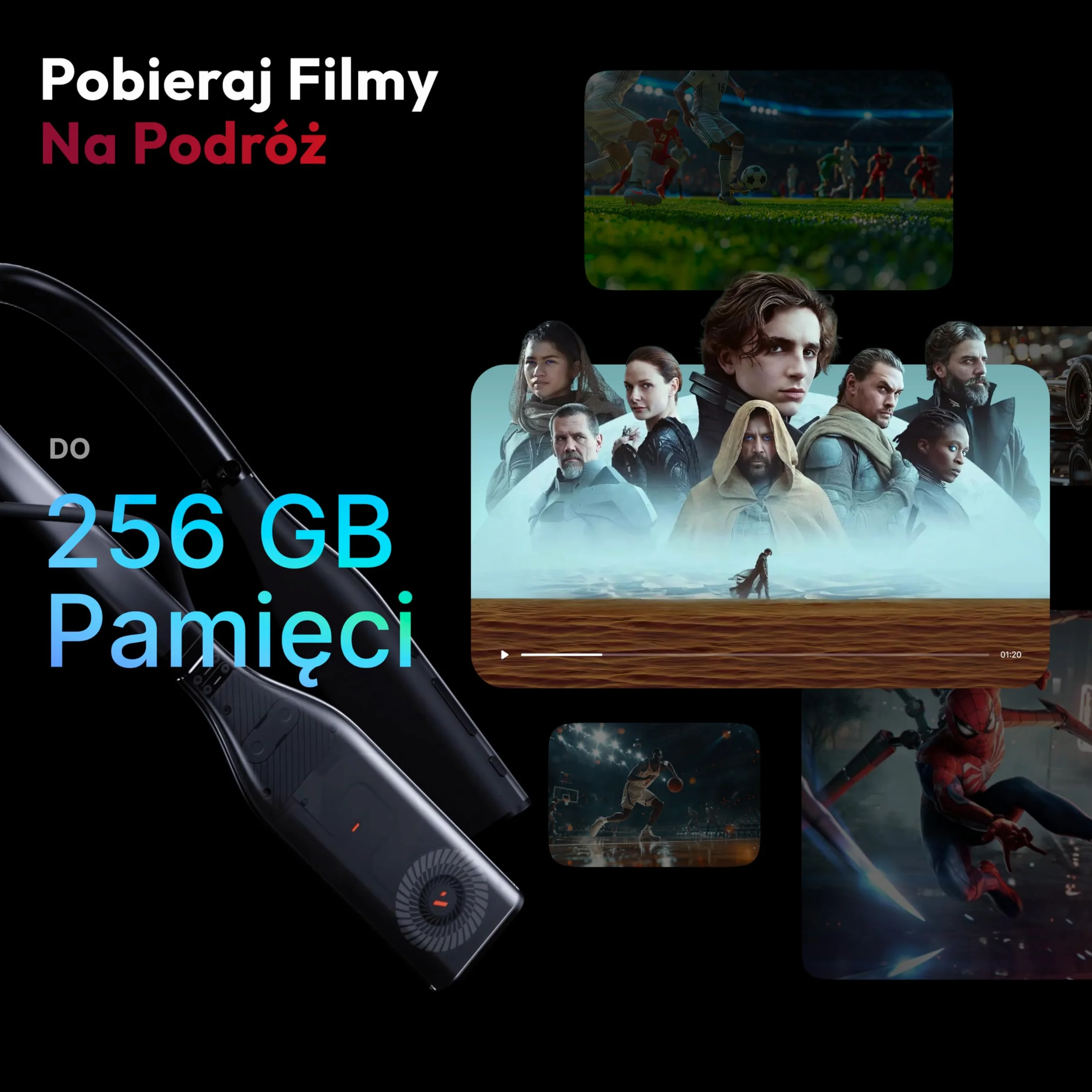 VITURE Pro Neckband 12GB RAM 256GB Storage 3DoF AI narzędzia sterowanie głosowe
